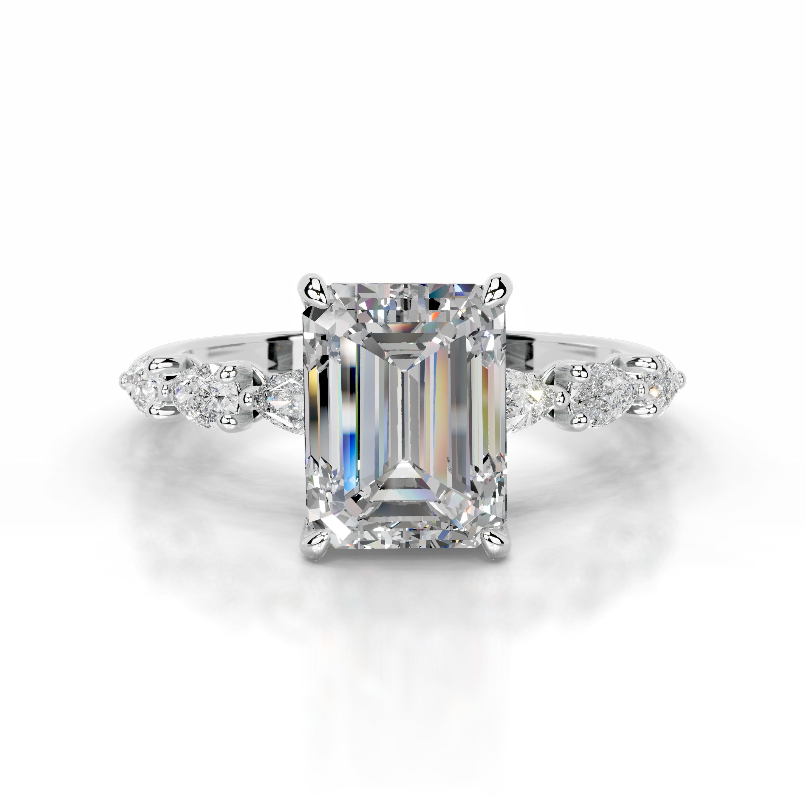 Alinta Moissanite & Diamonds Ring - Platinum