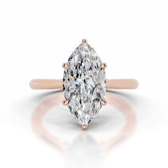 Araluen Moissanite & Diamond Ring - 14K Rose Gold