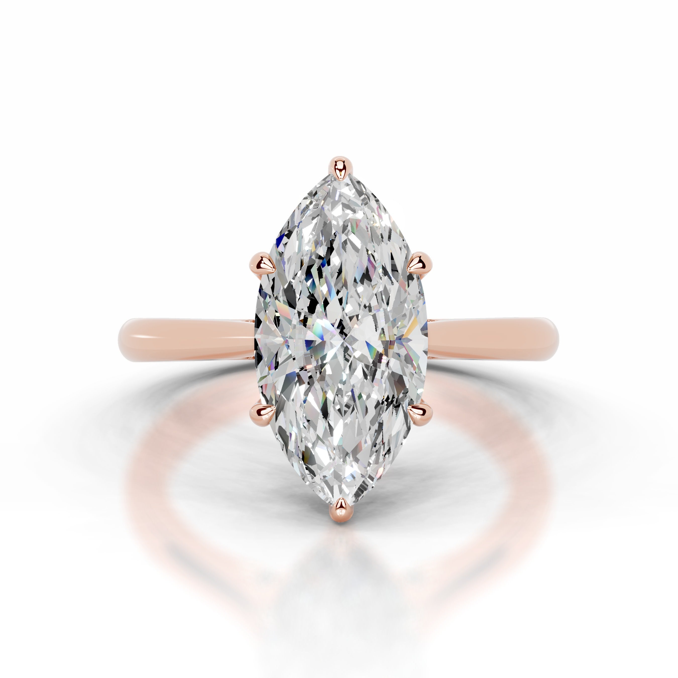 Araluen Moissanite & Diamonds Ring  - 14K Rose Gold