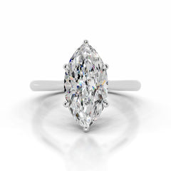 Araluen Moissanite & Diamond Ring - 14K White Gold