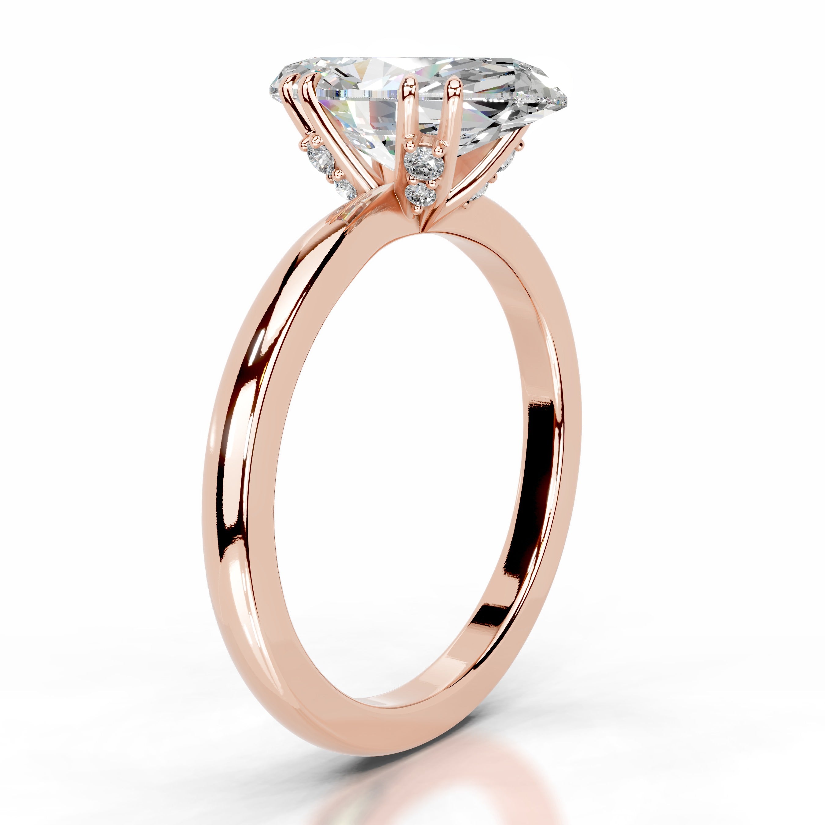 Badia Moissanite & Diamonds Ring - 14K Rose Gold