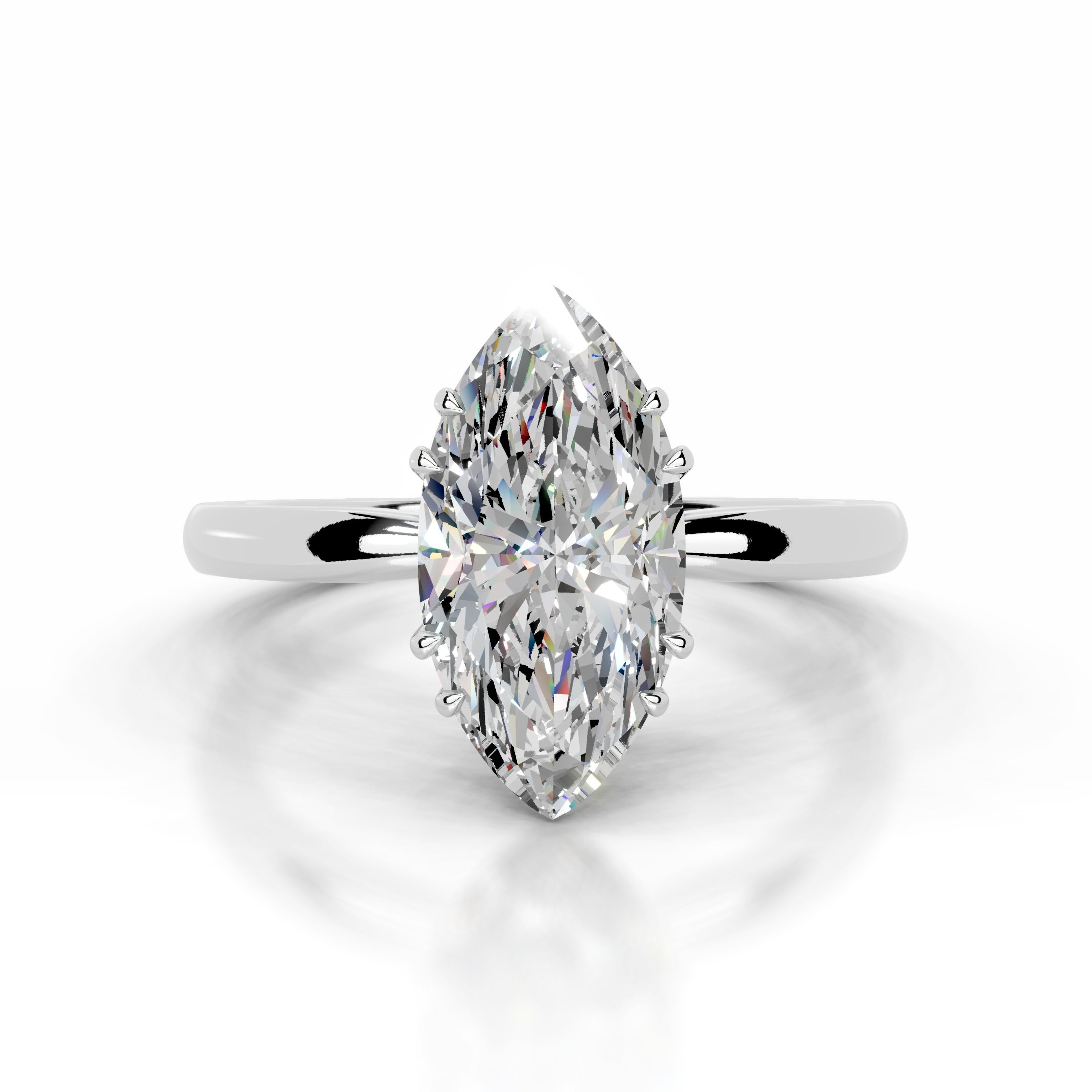 Badia Moissanite & Diamonds Ring - Platinum