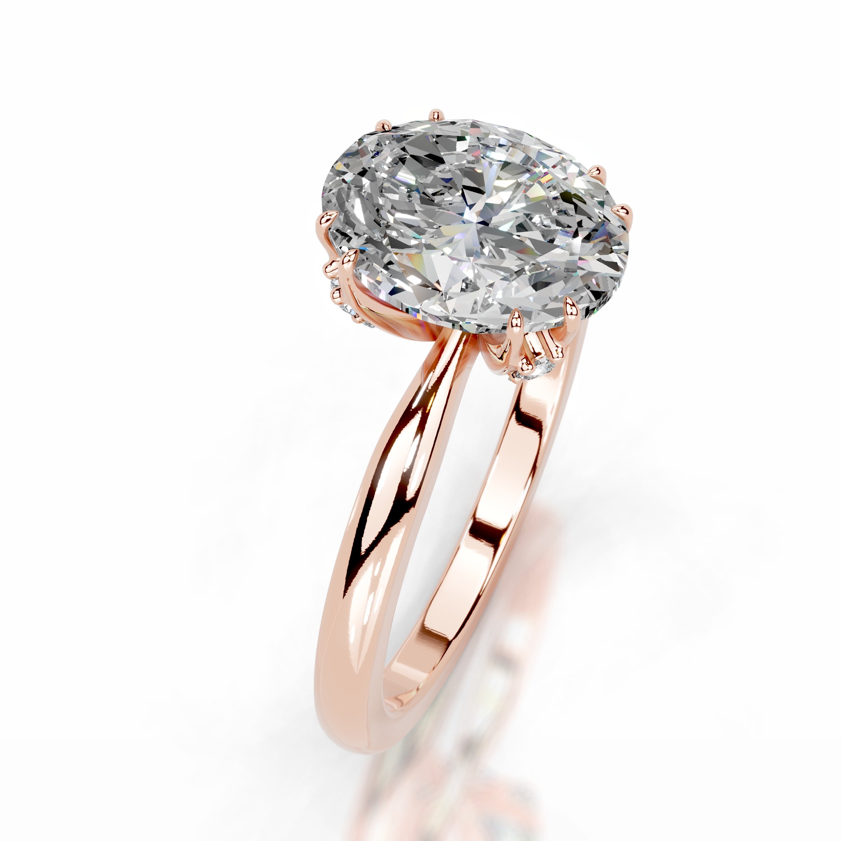 Ballina Moissanite & Diamonds Ring - 14K Rose Gold