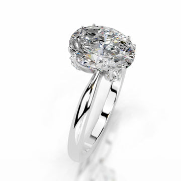 Ballina Moissanite & Diamond Ring - 14K White Gold