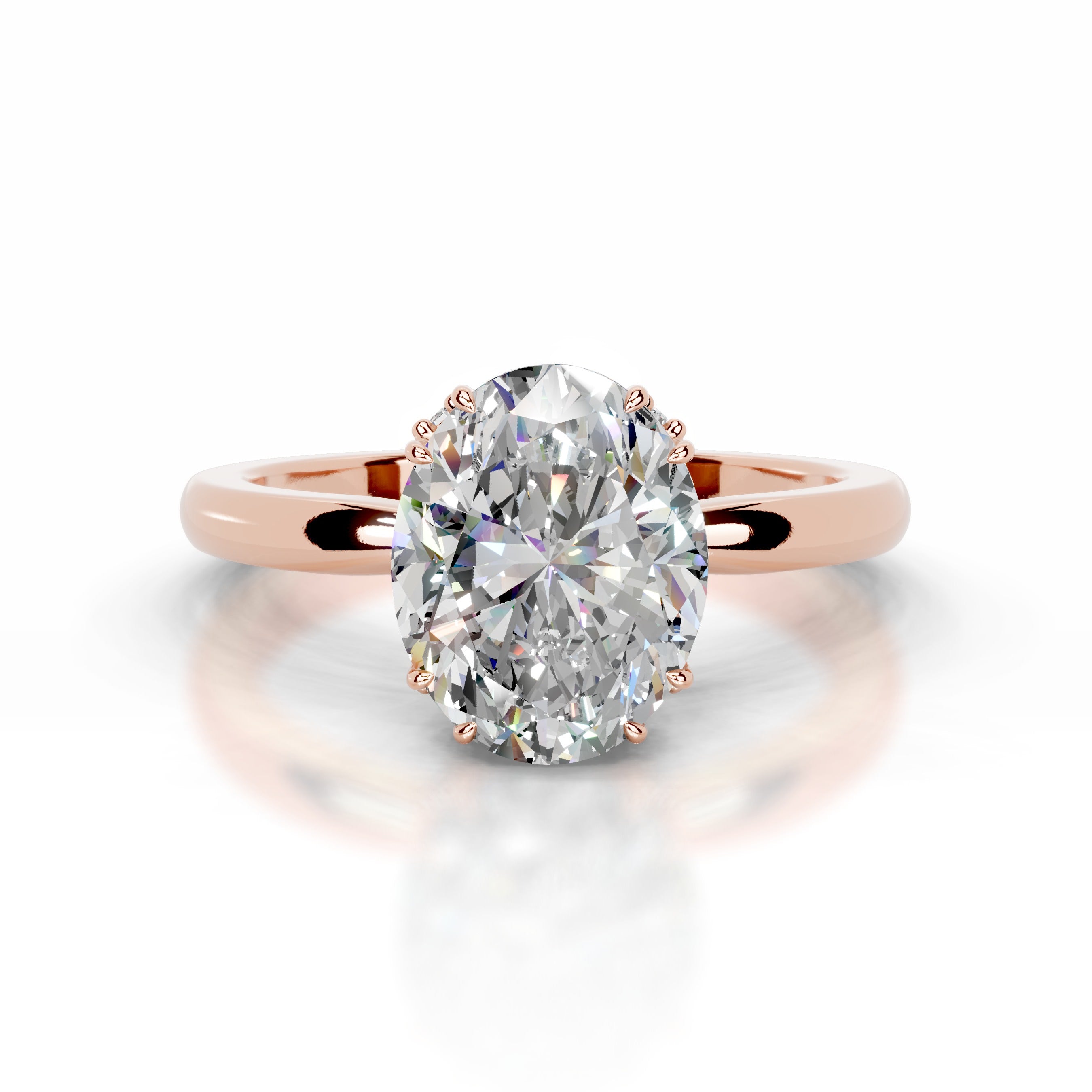 Ballina Moissanite & Diamonds Ring - 14K Rose Gold