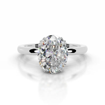 Ballina Moissanite & Diamond Ring - 14K White Gold