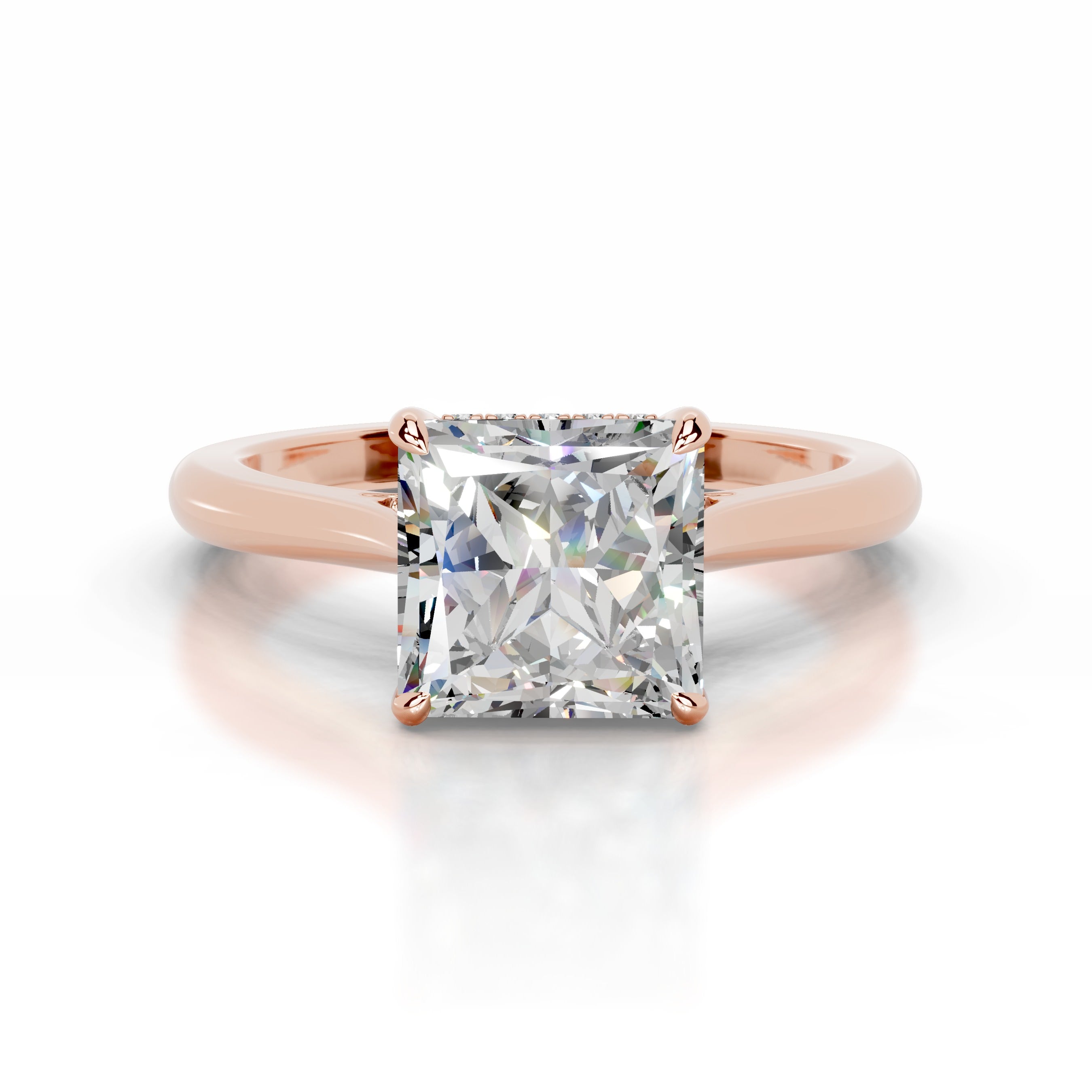 Cardinia Moissanite & Diamonds Ring - 14K Rose Gold