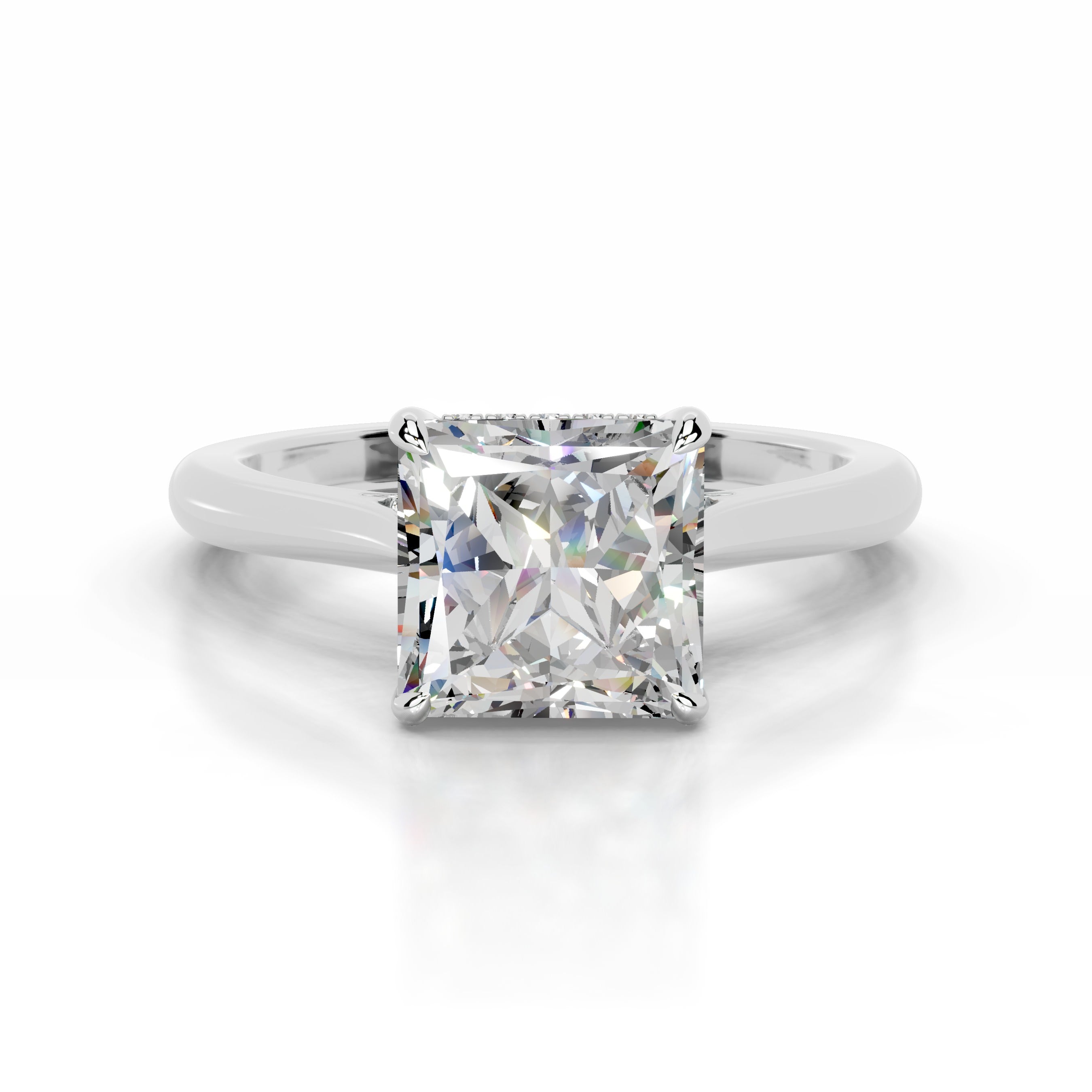 Cardinia Moissanite & Diamonds Ring - 18K White Gold