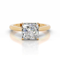 Cardinia Moissanite & Diamond Ring - 18K Yellow Gold
