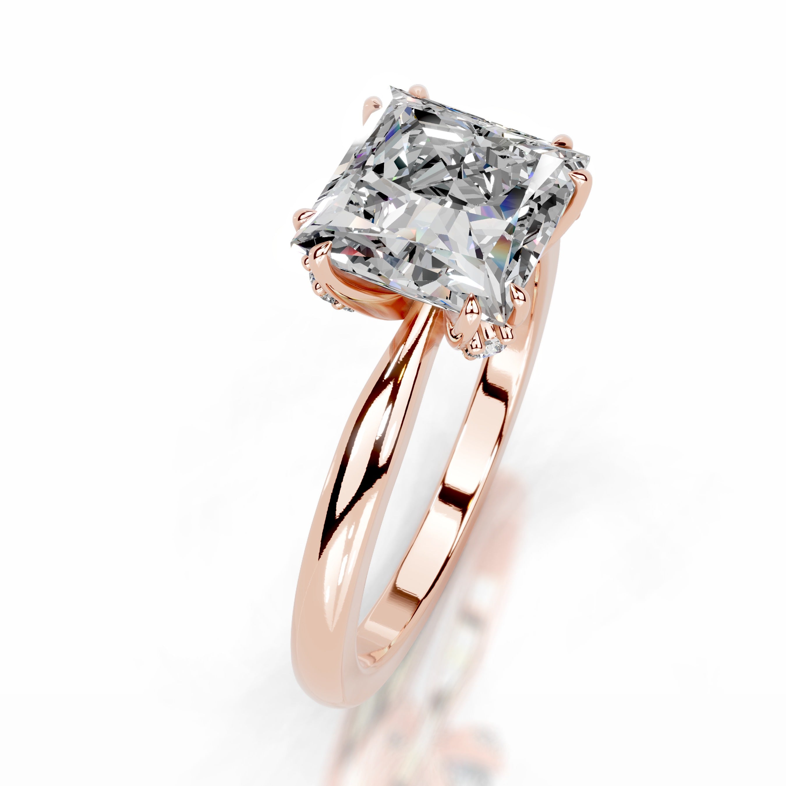 Collerina Moissanite & Diamond Ring - 14K Rose Gold