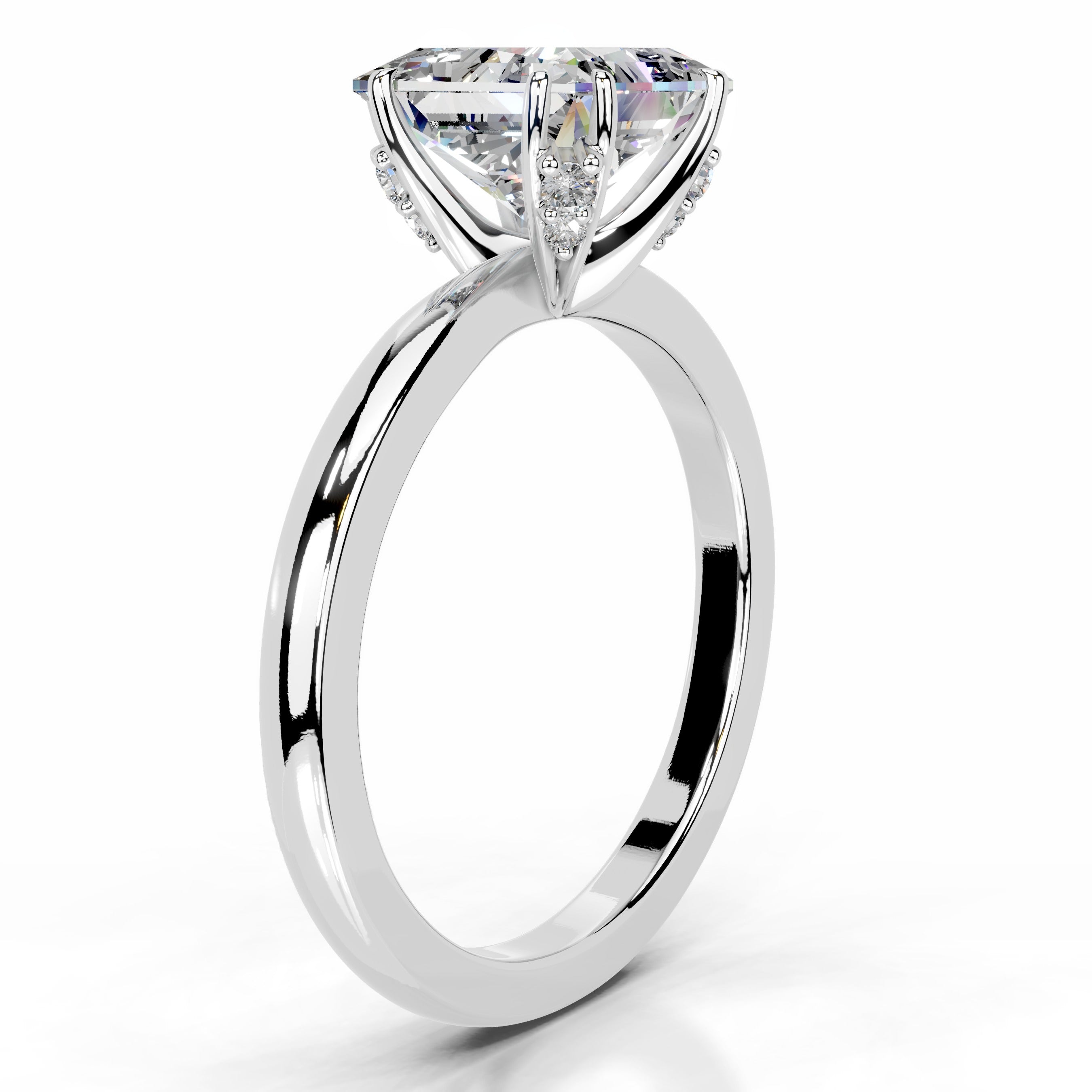 Collerina Moissanite & Diamond Ring - 18K White Gold