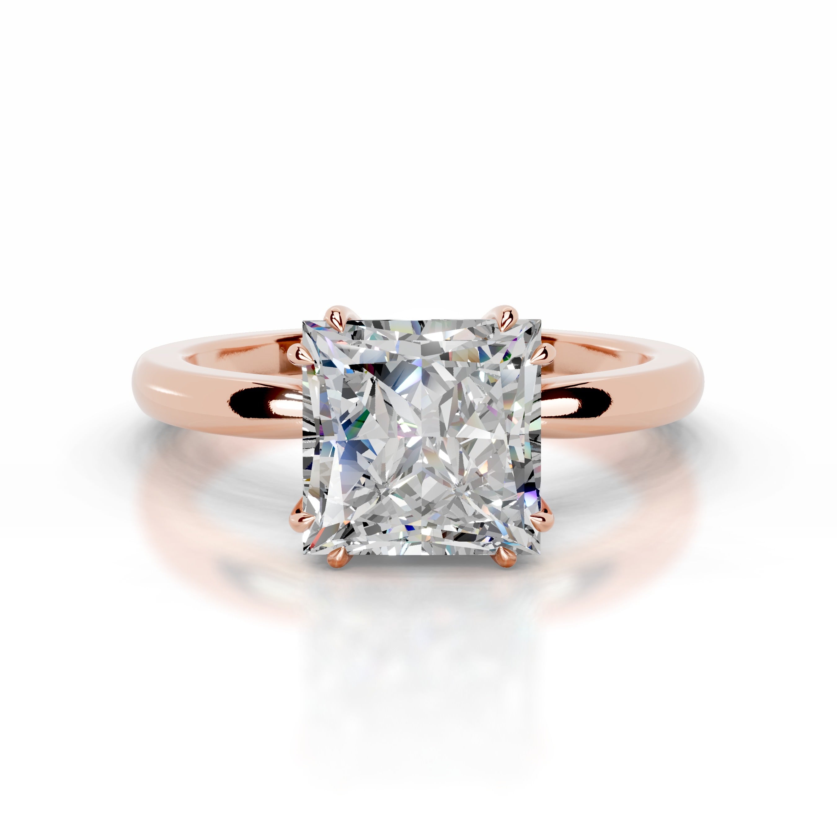 Collerina Moissanite & Diamonds Ring - 14K Rose Gold