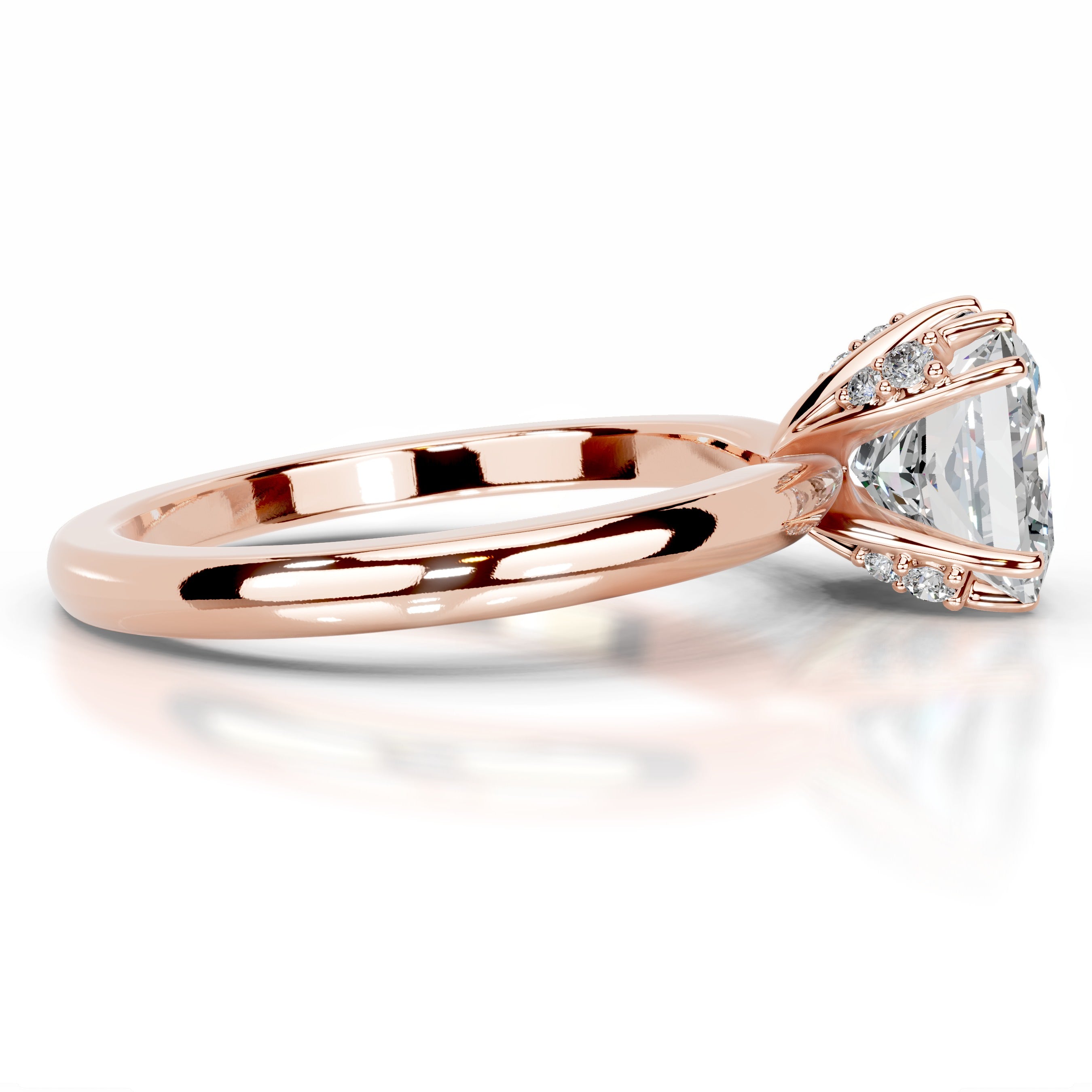 Collerina Moissanite & Diamond Ring - 14K Rose Gold