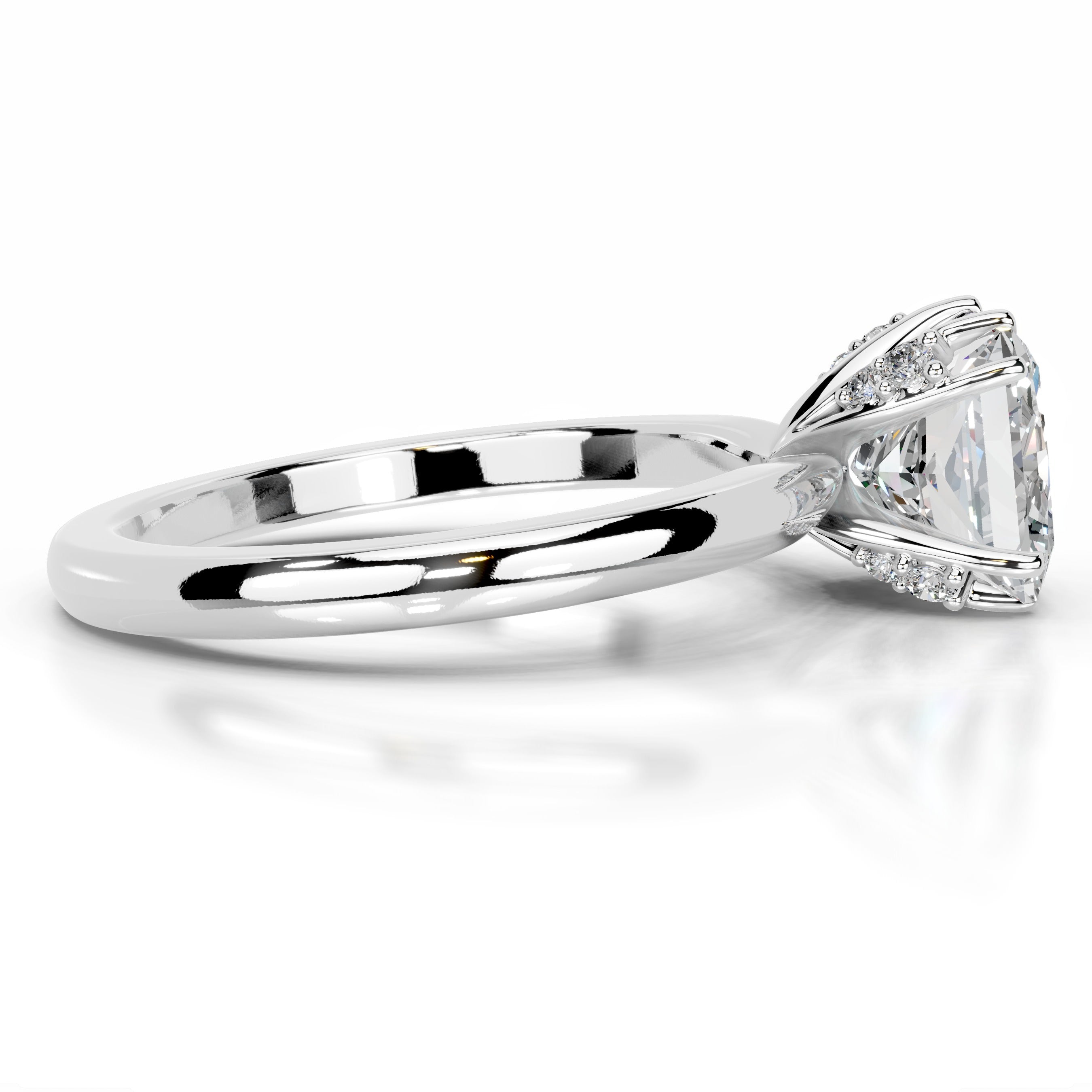 Collerina Moissanite & Diamond Ring - Platinum