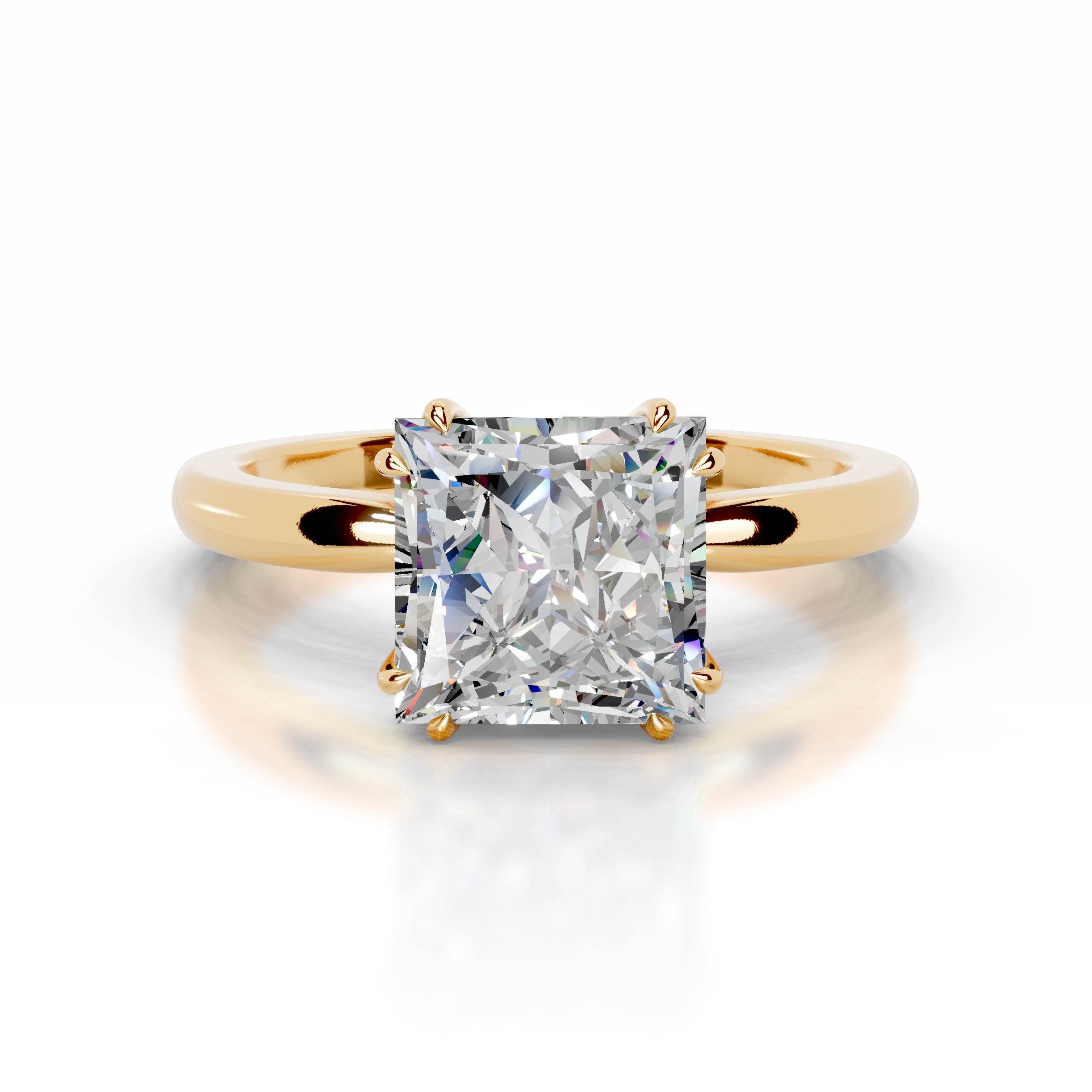 Collerina Moissanite & Diamond Ring - 18K Yellow Gold