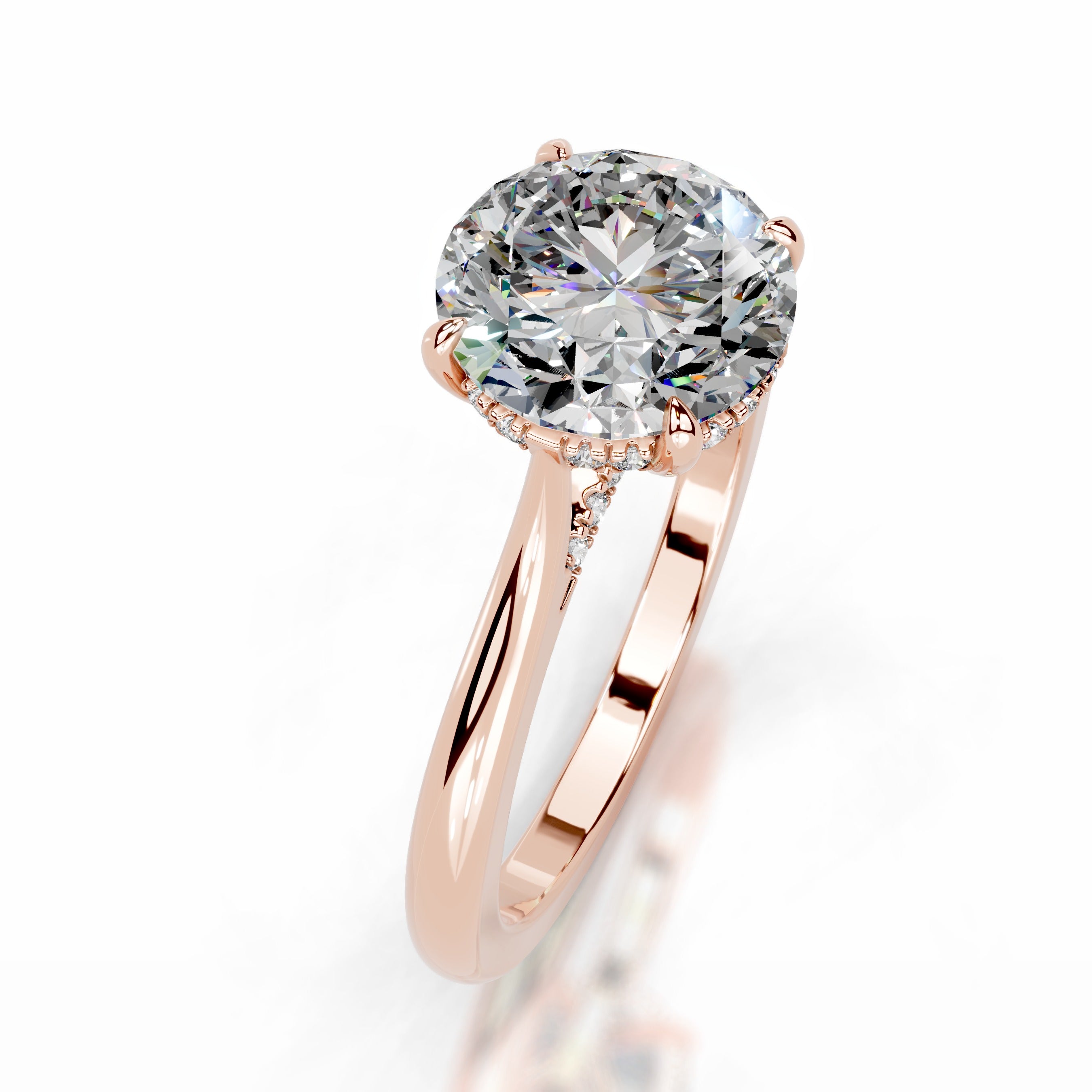 Kiara Moissanite & Diamonds Ring  - 14K Rose Gold