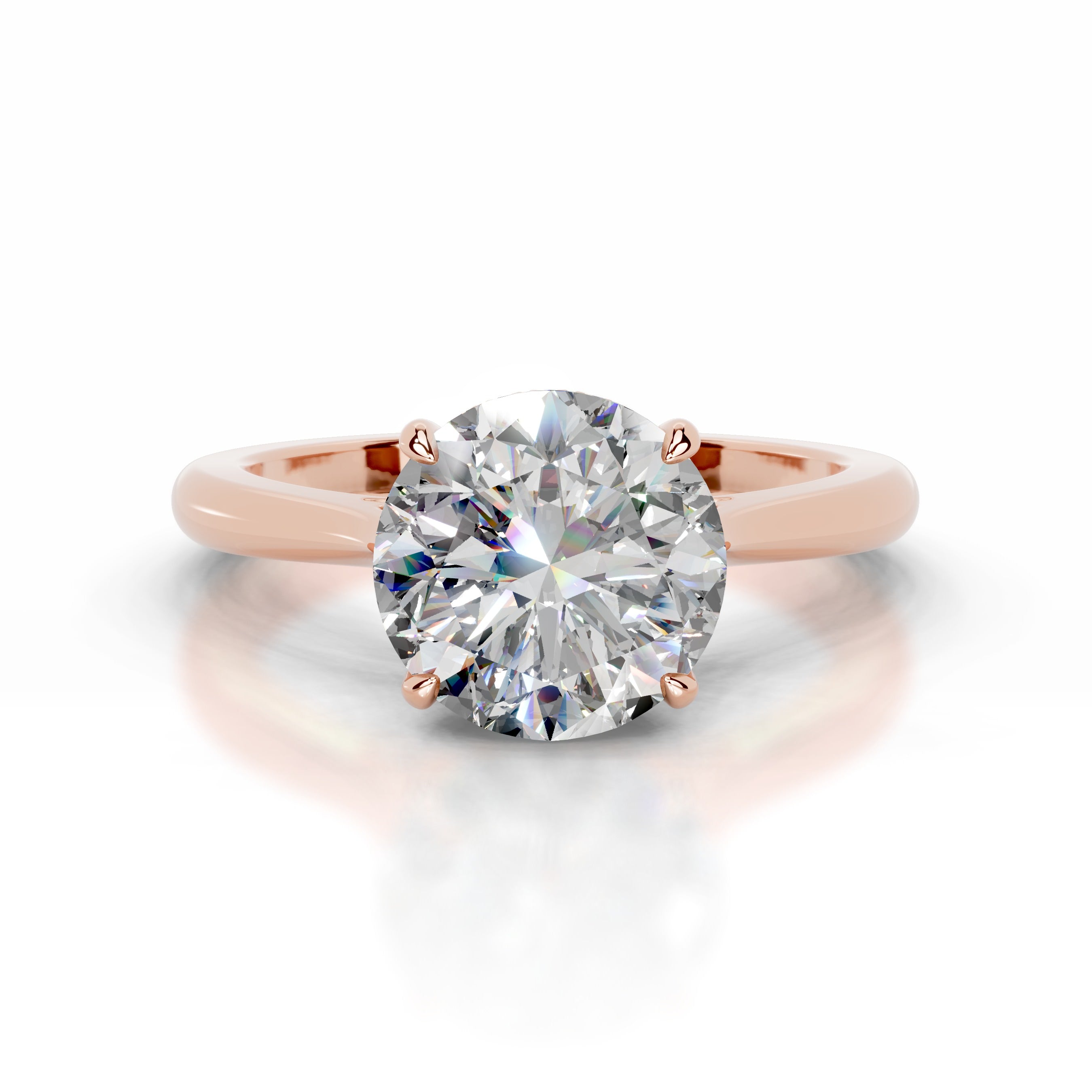 Kiara Moissanite & Diamonds Ring  - 14K Rose Gold