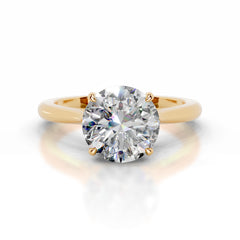 Kiara Moissanite & Diamond Ring - 18K Yellow Gold