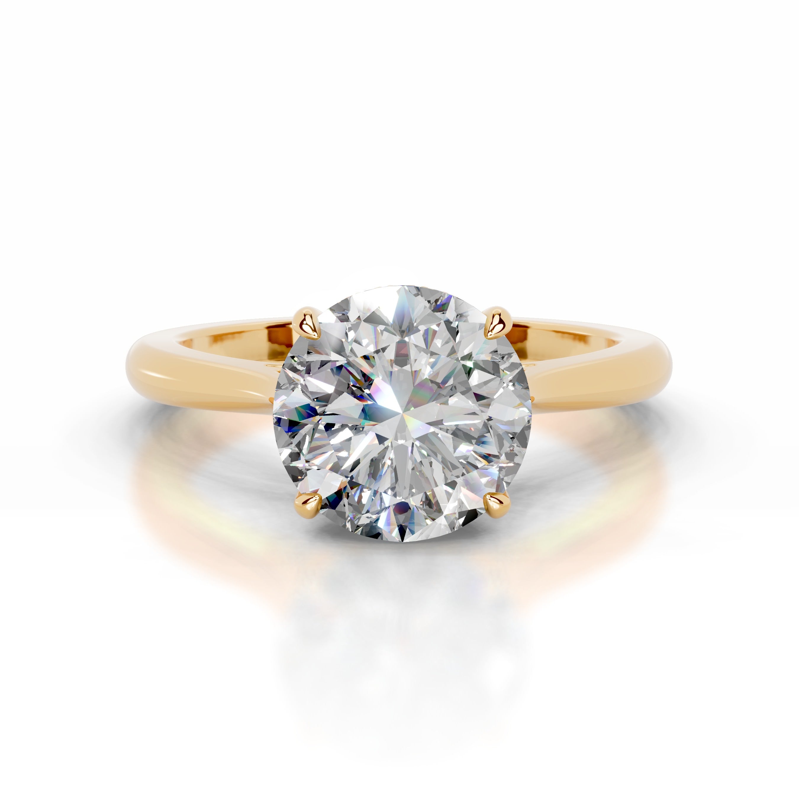 Kiara Moissanite & Diamonds Ring  - 18K Yellow Gold