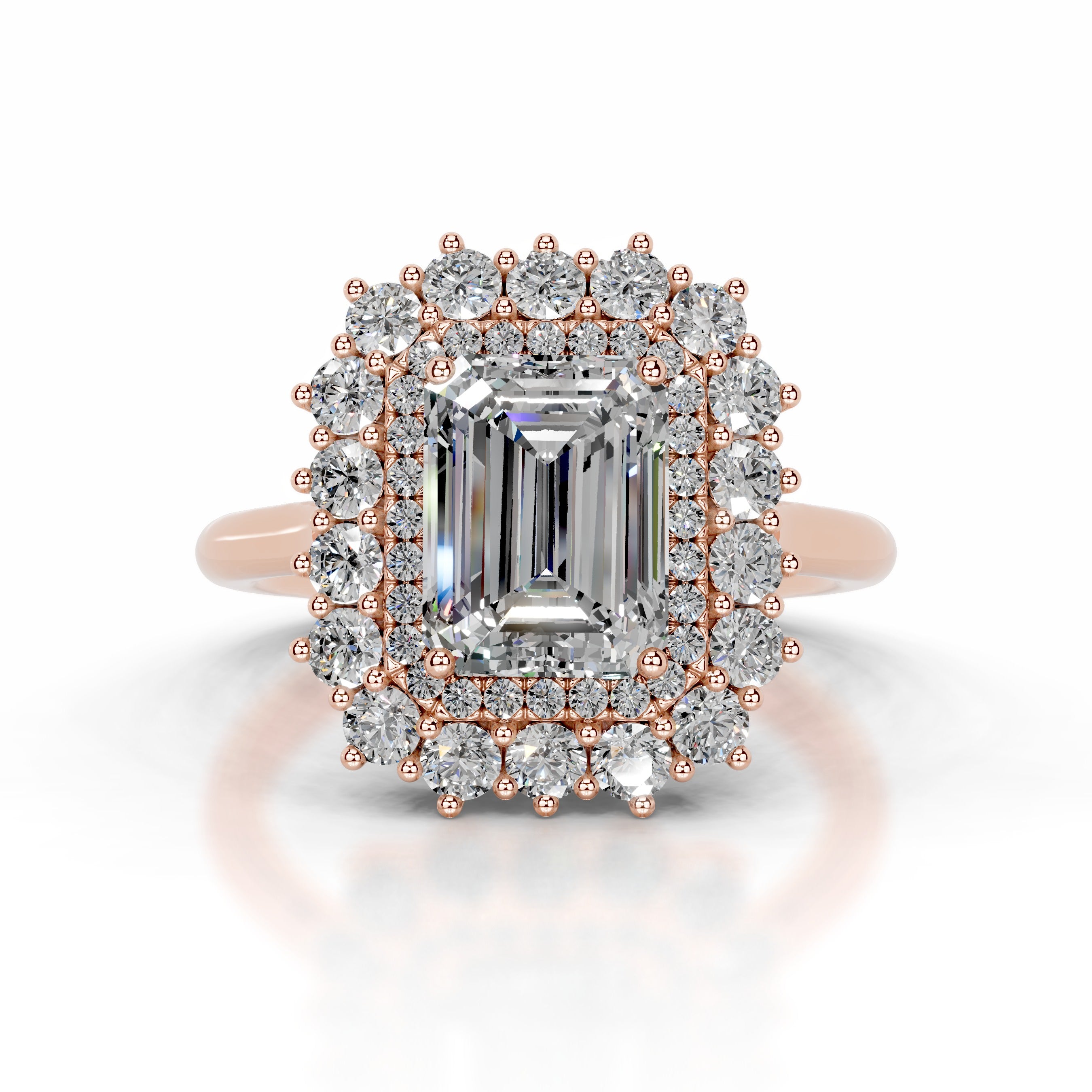 Myaree Moissanite & Diamonds Ring - 14K Rose Gold