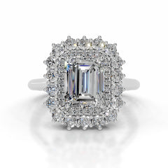 Myaree Moissanite & Diamond Ring - Platinum