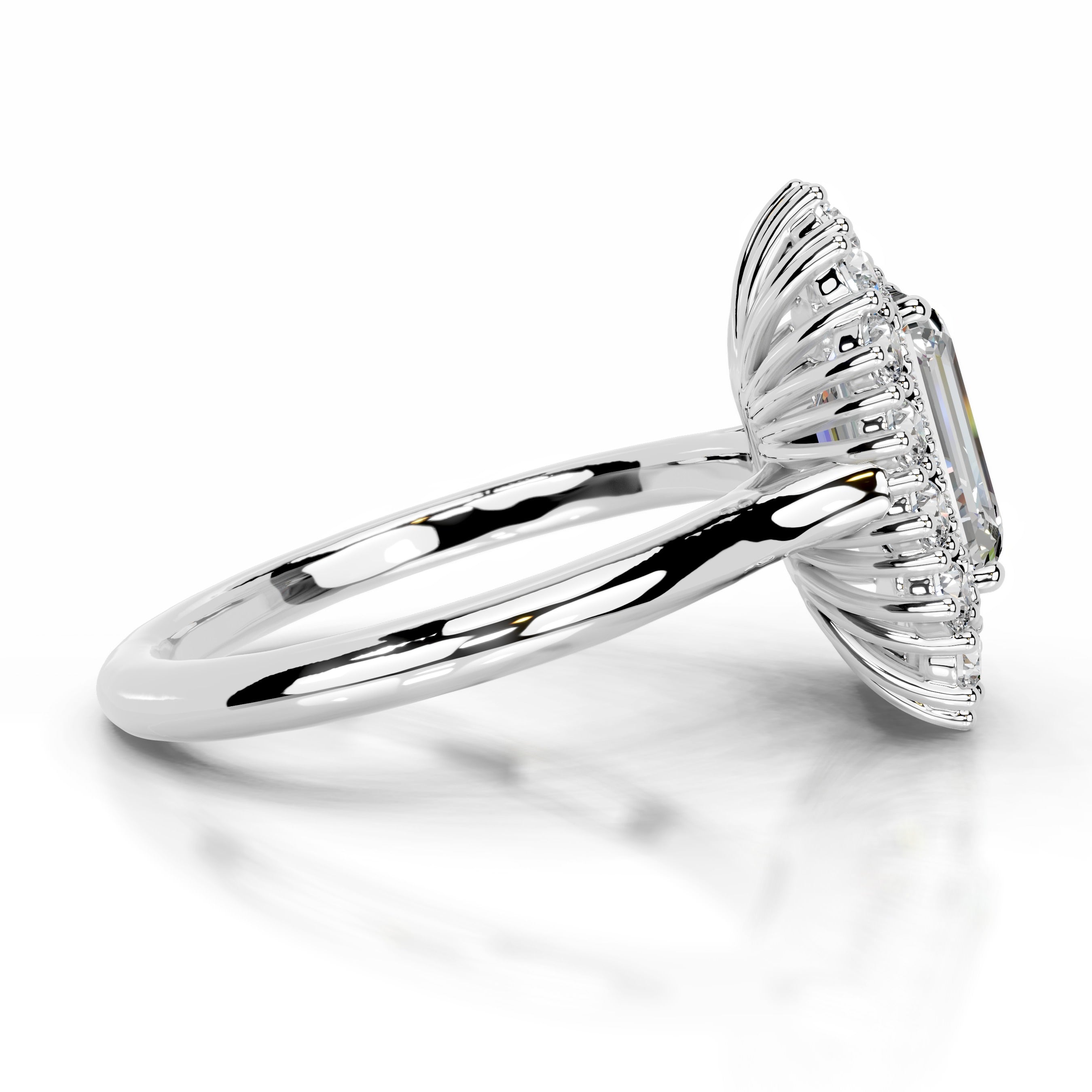 Myaree Moissanite & Diamonds Ring - 18K White Gold