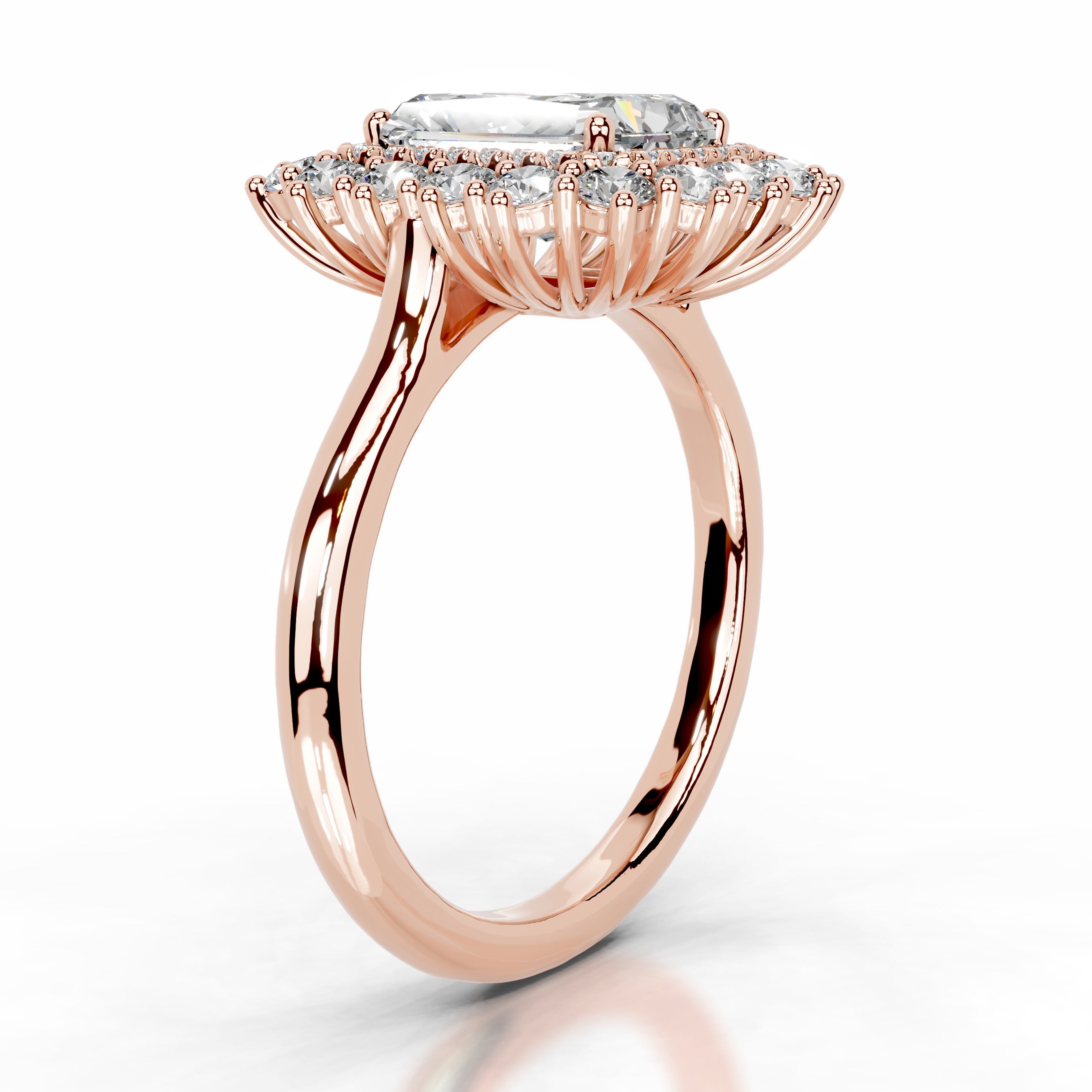 Adriana Moissanite & Diamonds Ring - 14K Rose Gold