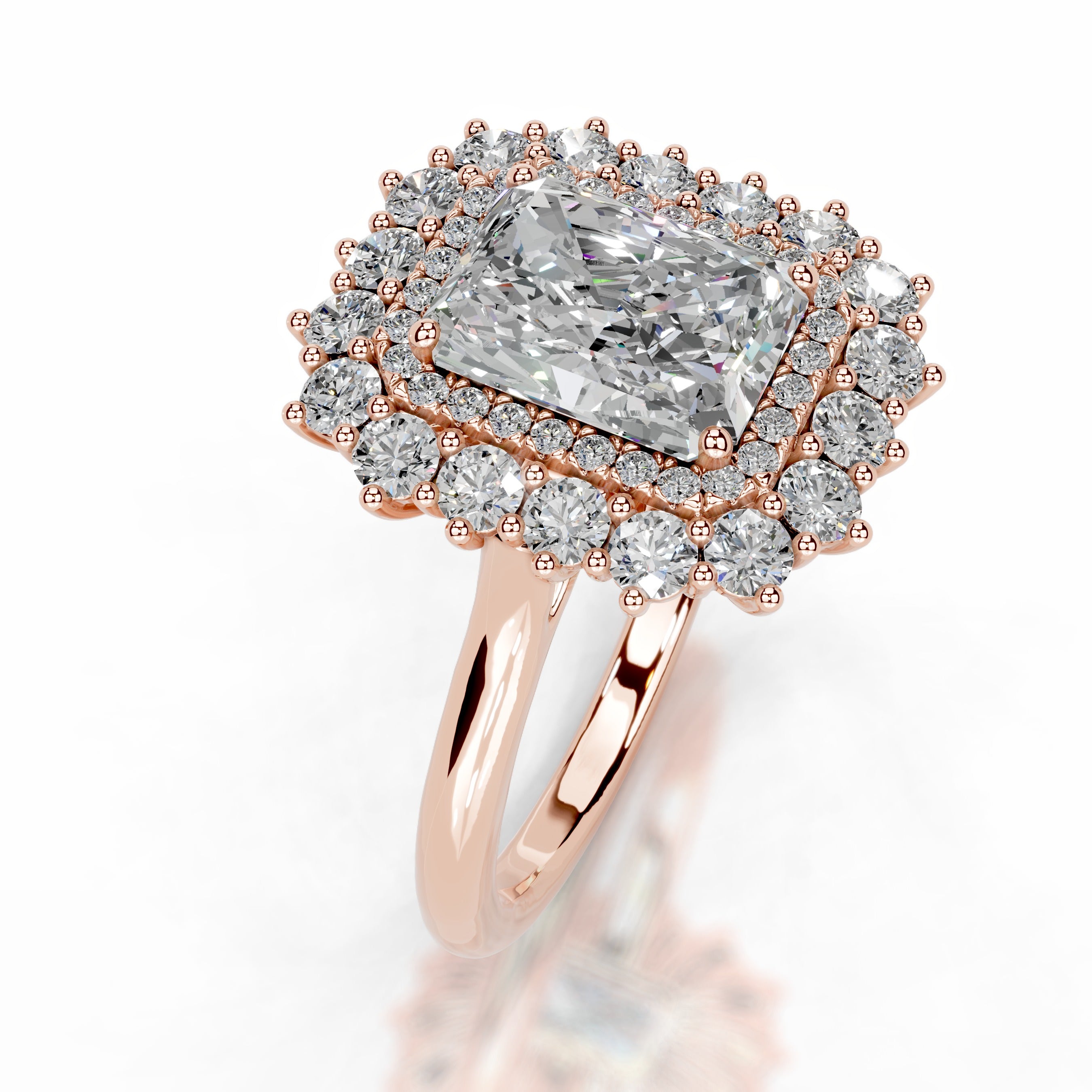 Adriana Moissanite & Diamond Ring - 14K Rose Gold