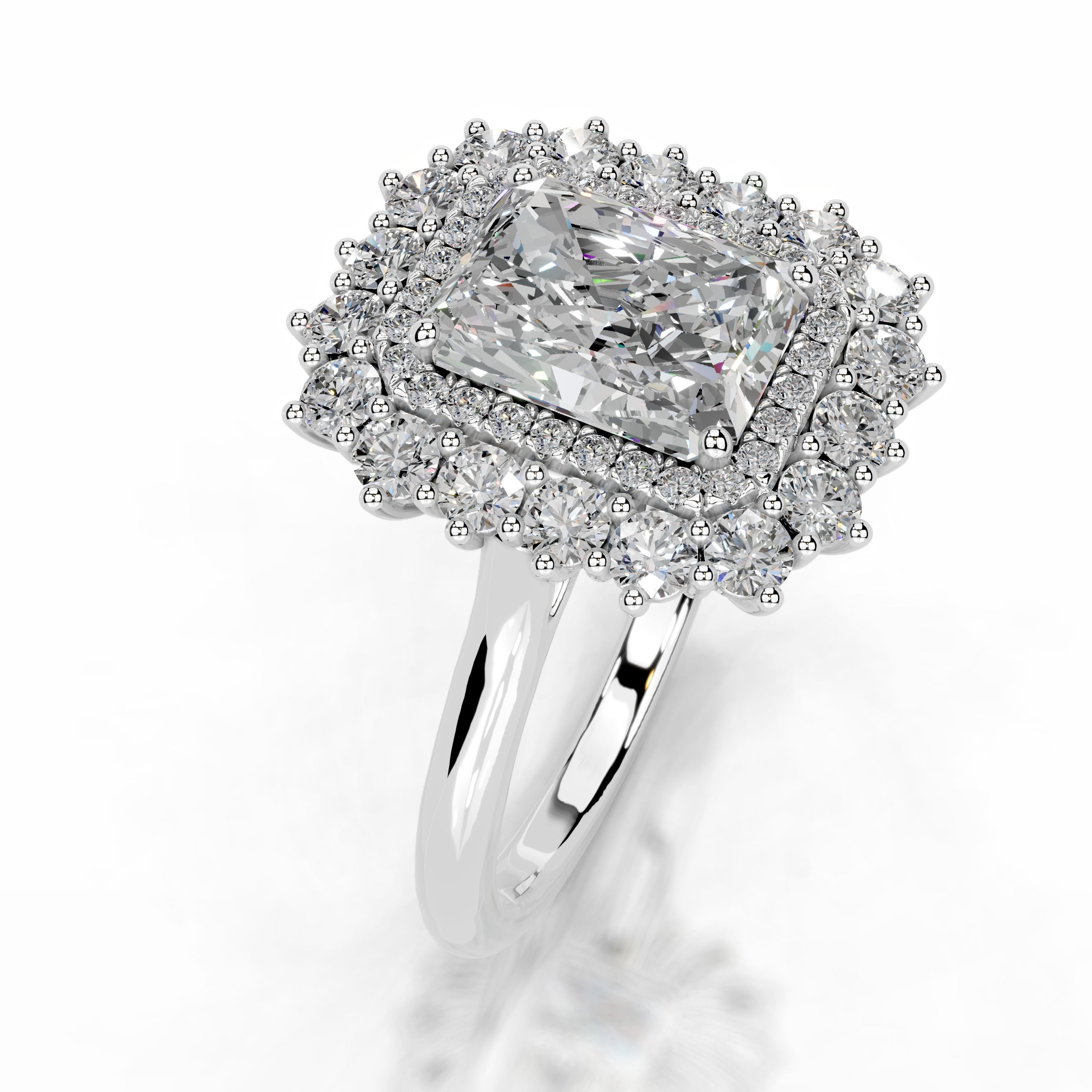 Adriana Moissanite & Diamonds Ring - Platinum