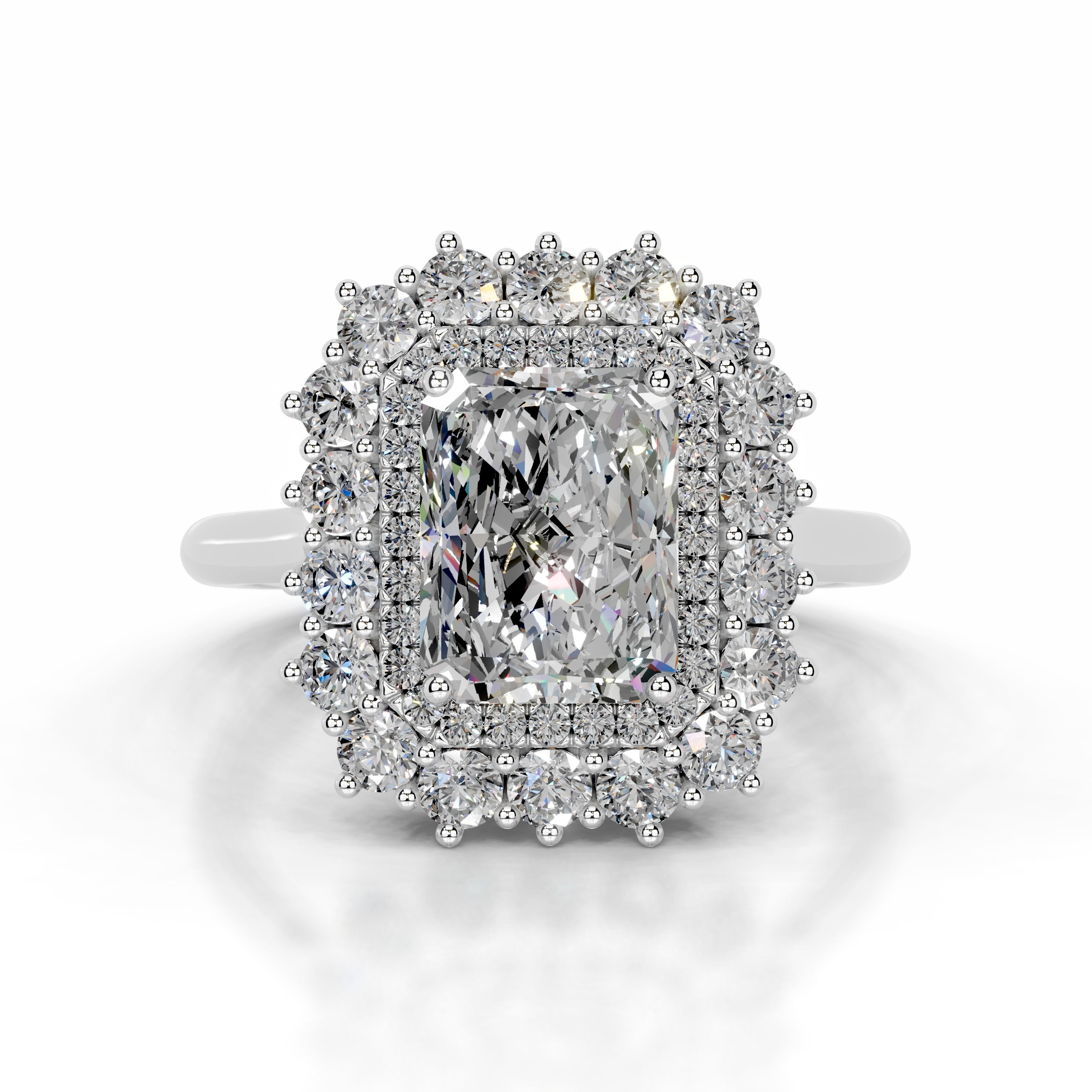 Adriana Moissanite & Diamonds Ring - Platinum