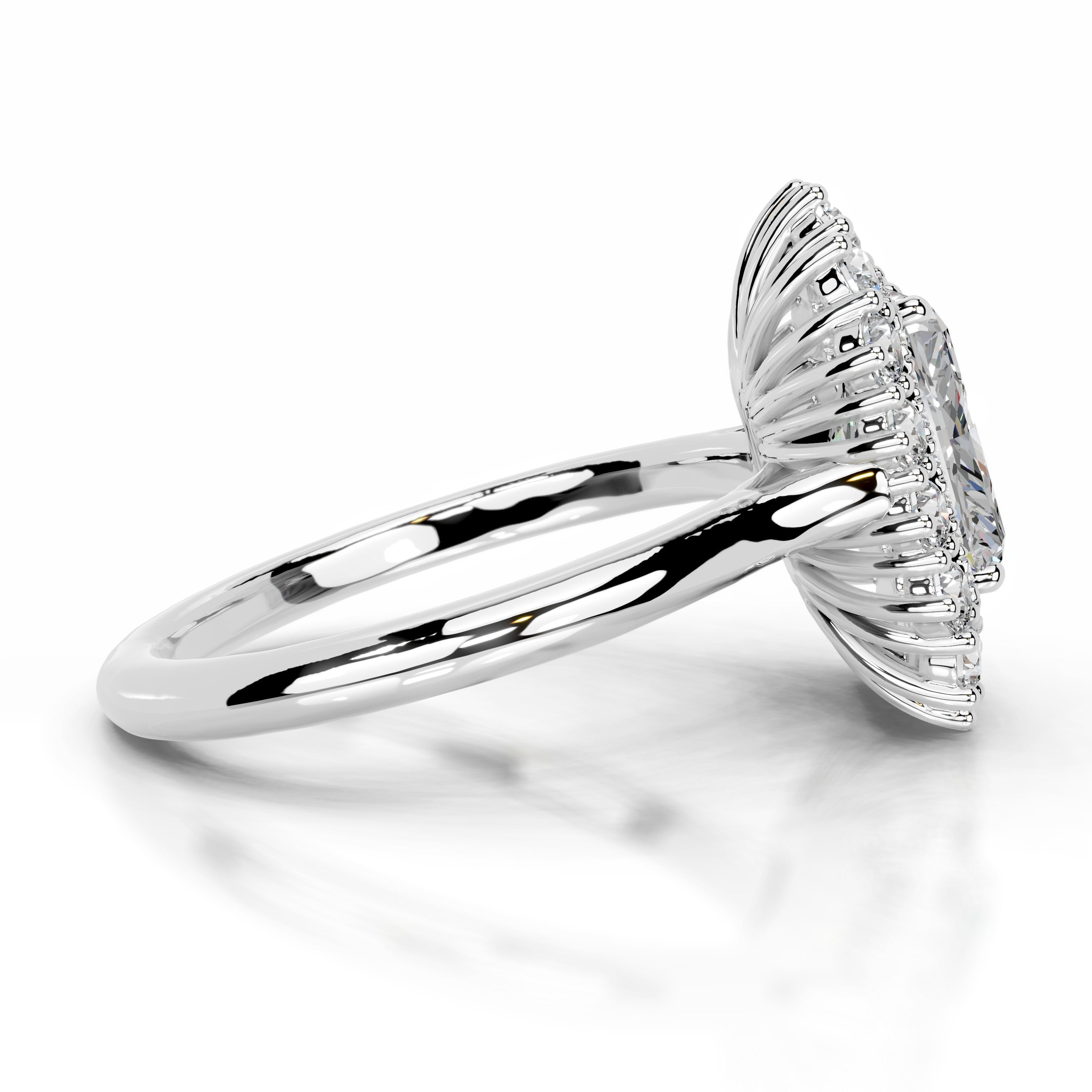 Adriana Moissanite & Diamonds Ring - 14K White Gold