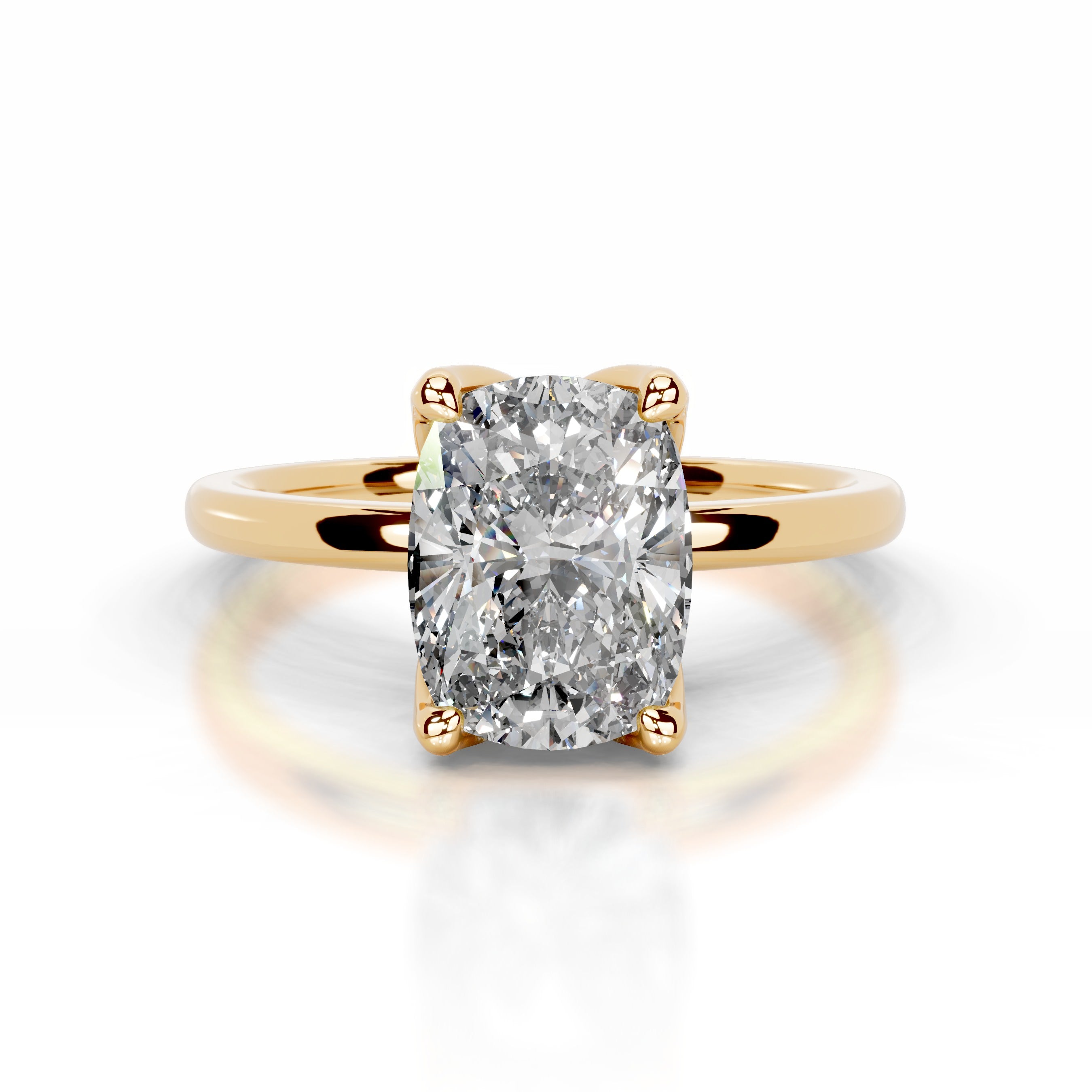 Phoenix Moissanite Ring - 18K Yellow Gold