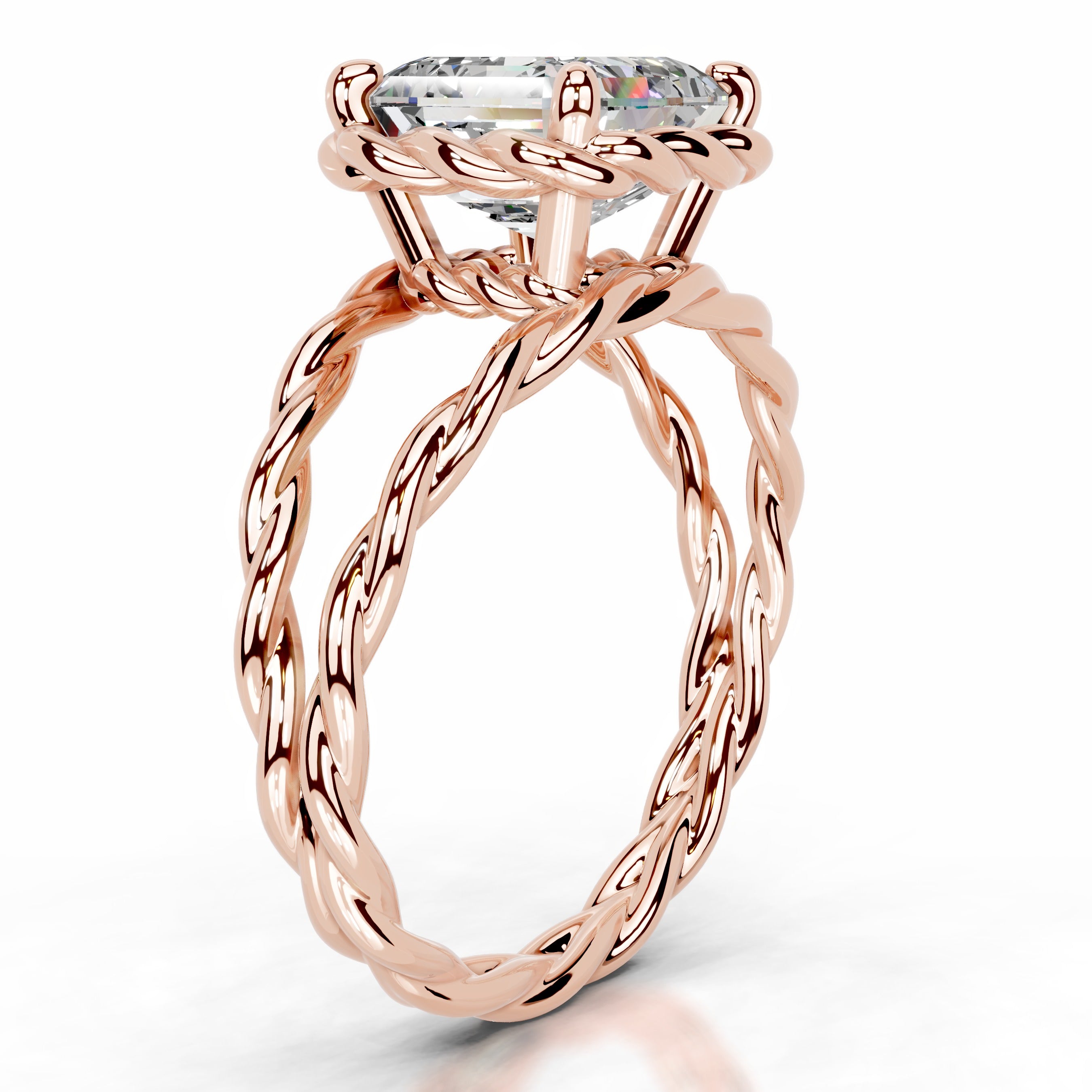 Yul Moissanite Ring - 14K Rose Gold