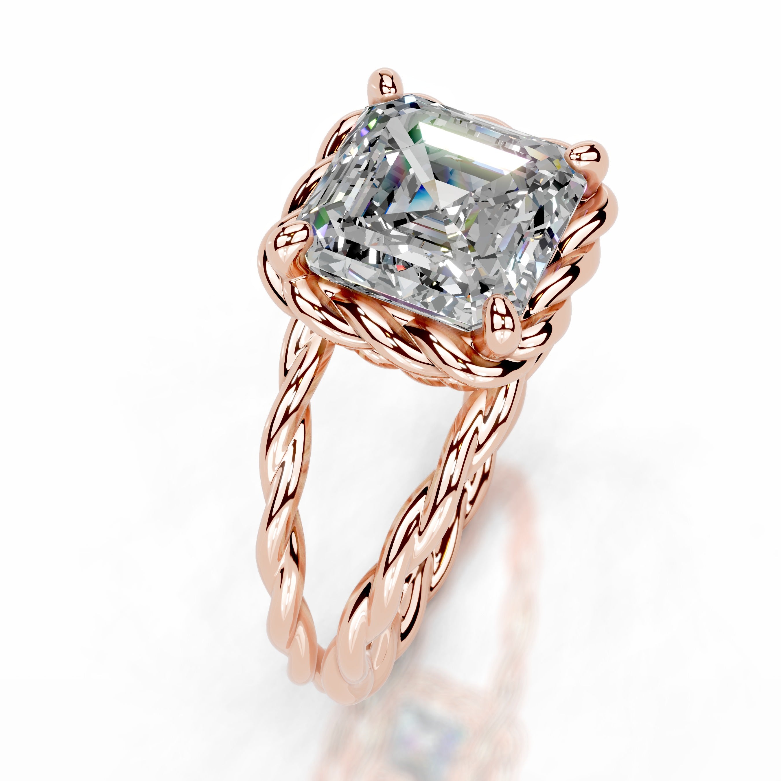 Yul Moissanite Ring - 14K Rose Gold