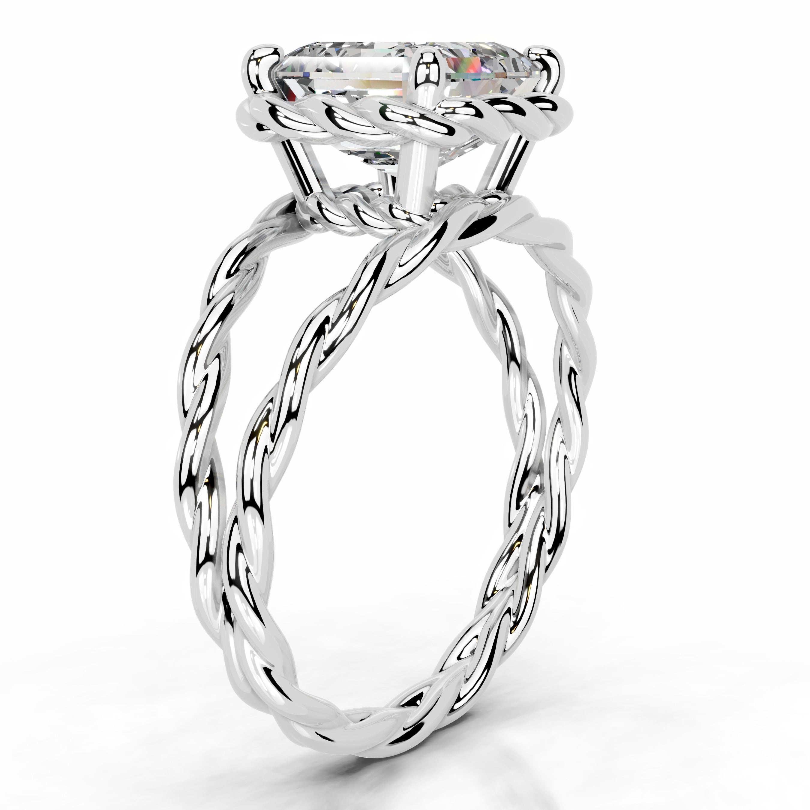 Yul Moissanite Ring - 14K White Gold