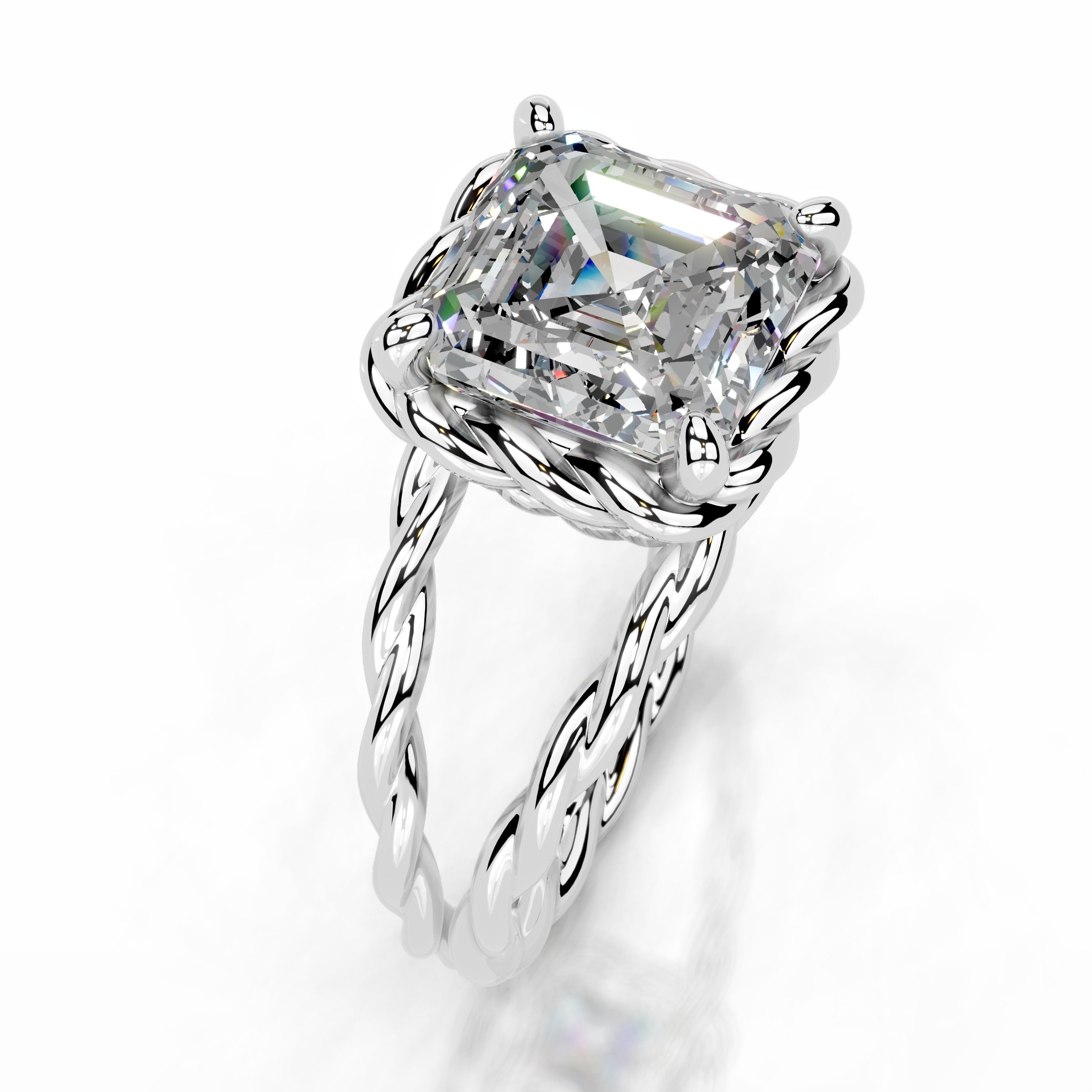 Yul Moissanite Ring - 14K White Gold