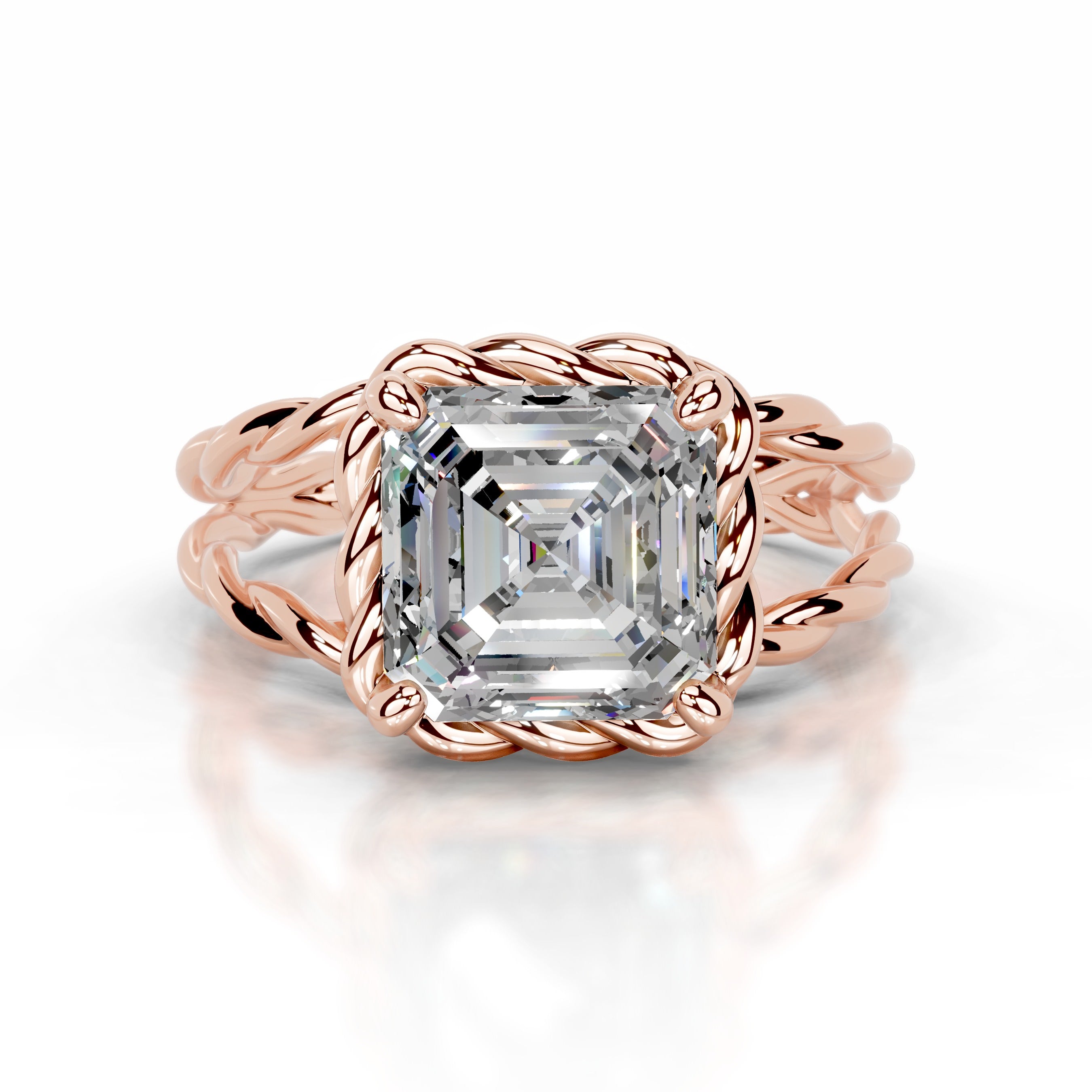 Yul Moissanite Ring - 14K Rose Gold