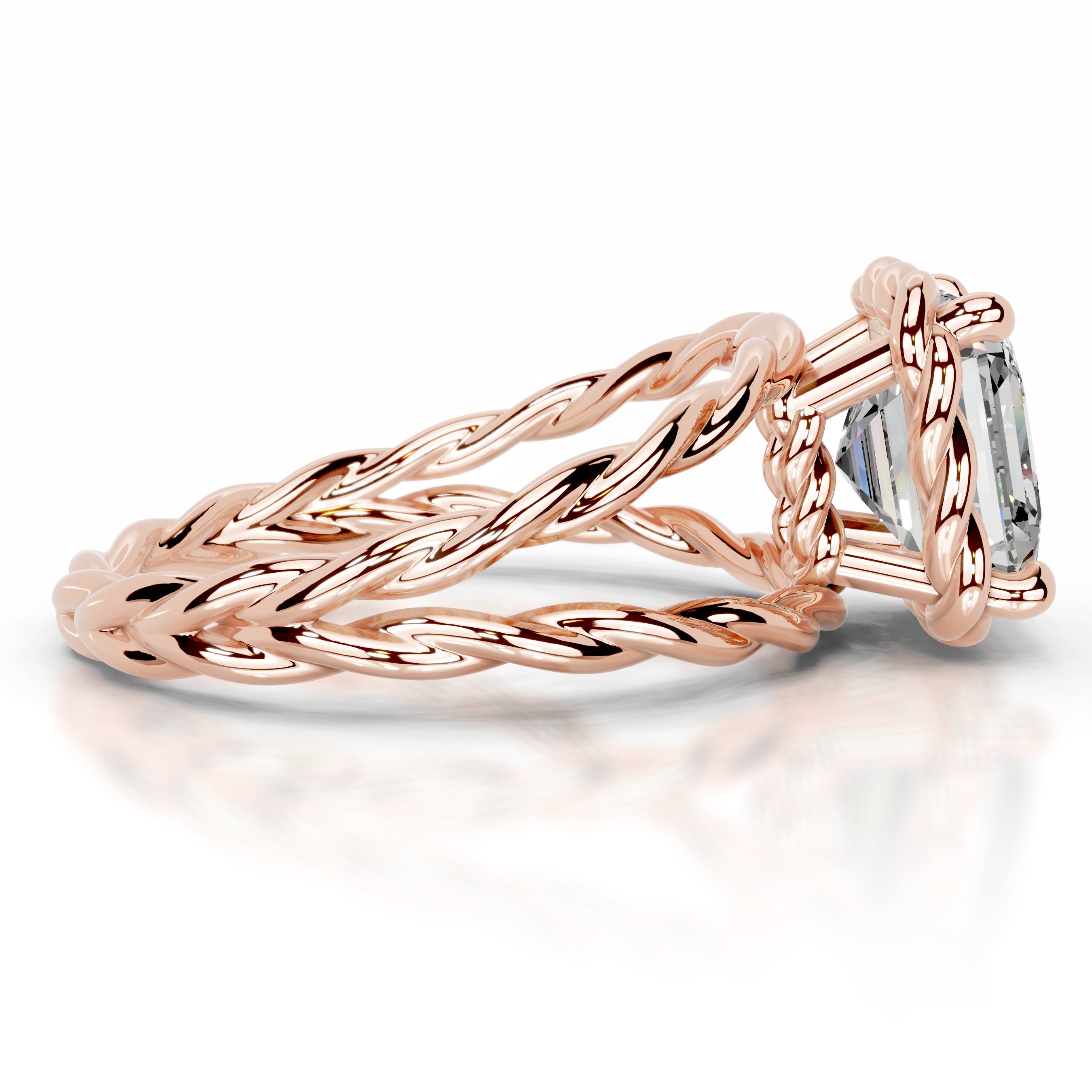 Yul Moissanite Ring - 14K Rose Gold