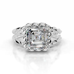 Yul Moissanite Ring - 14K White Gold
