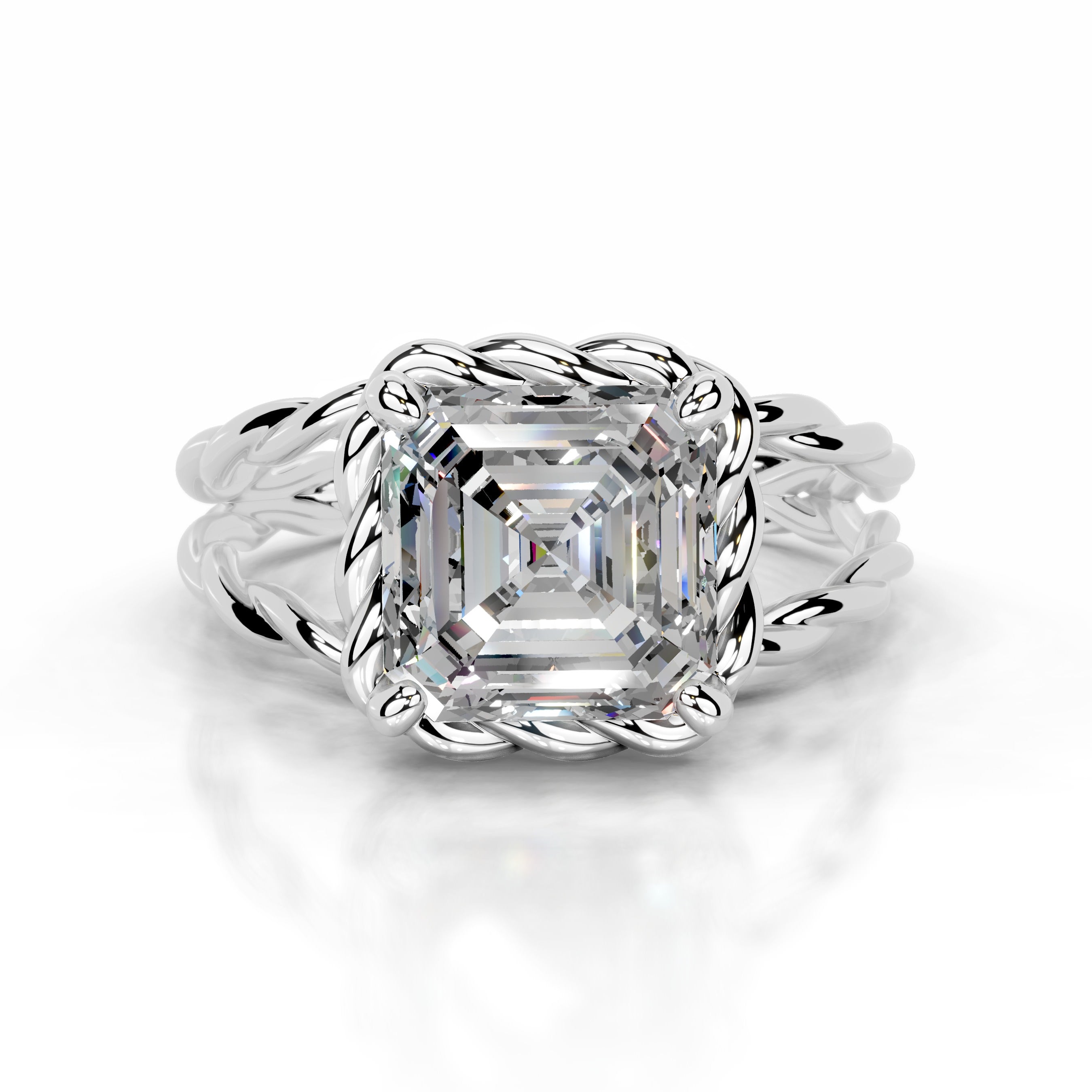 Yul Moissanite Ring - 14K White Gold