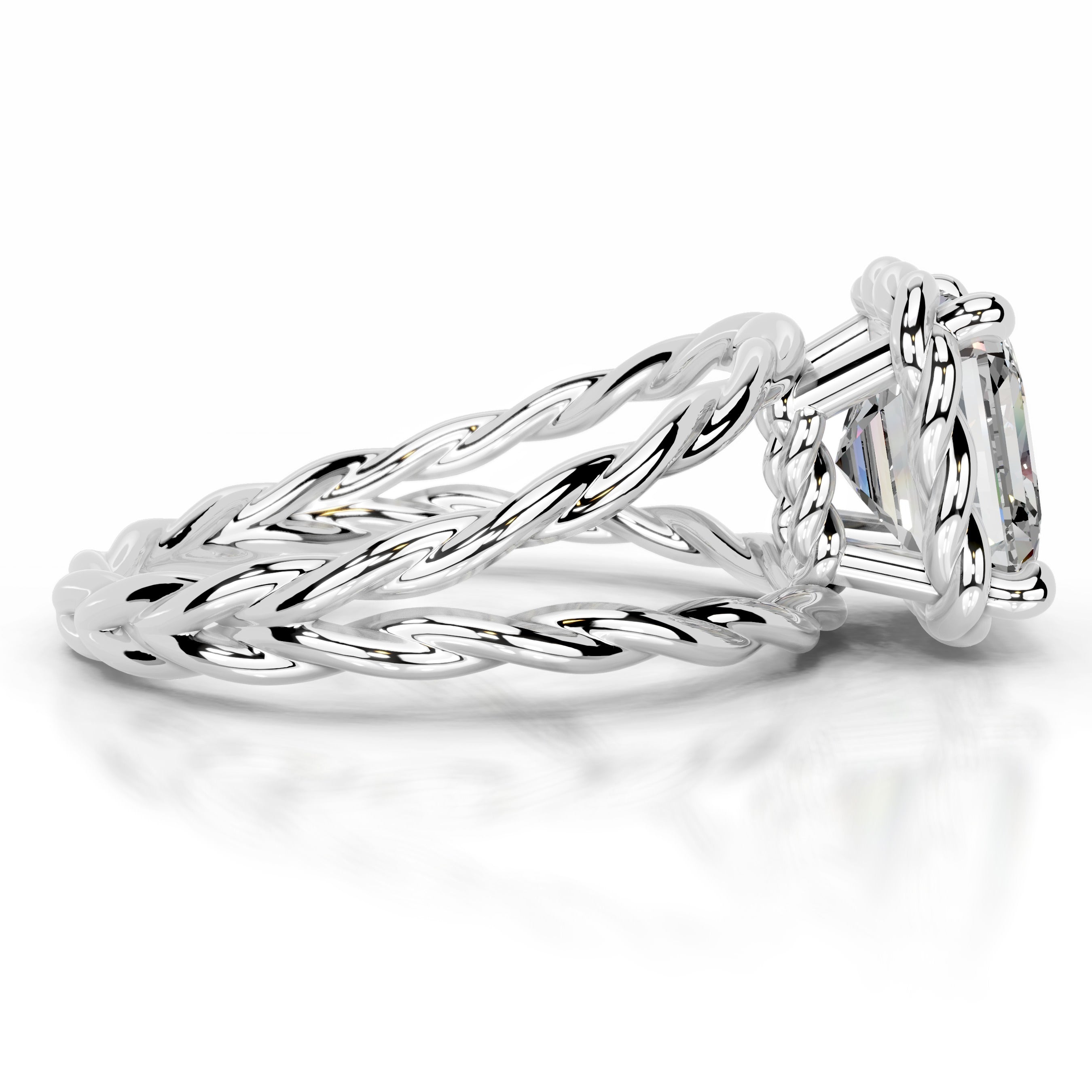 Yul Moissanite Ring - 14K White Gold