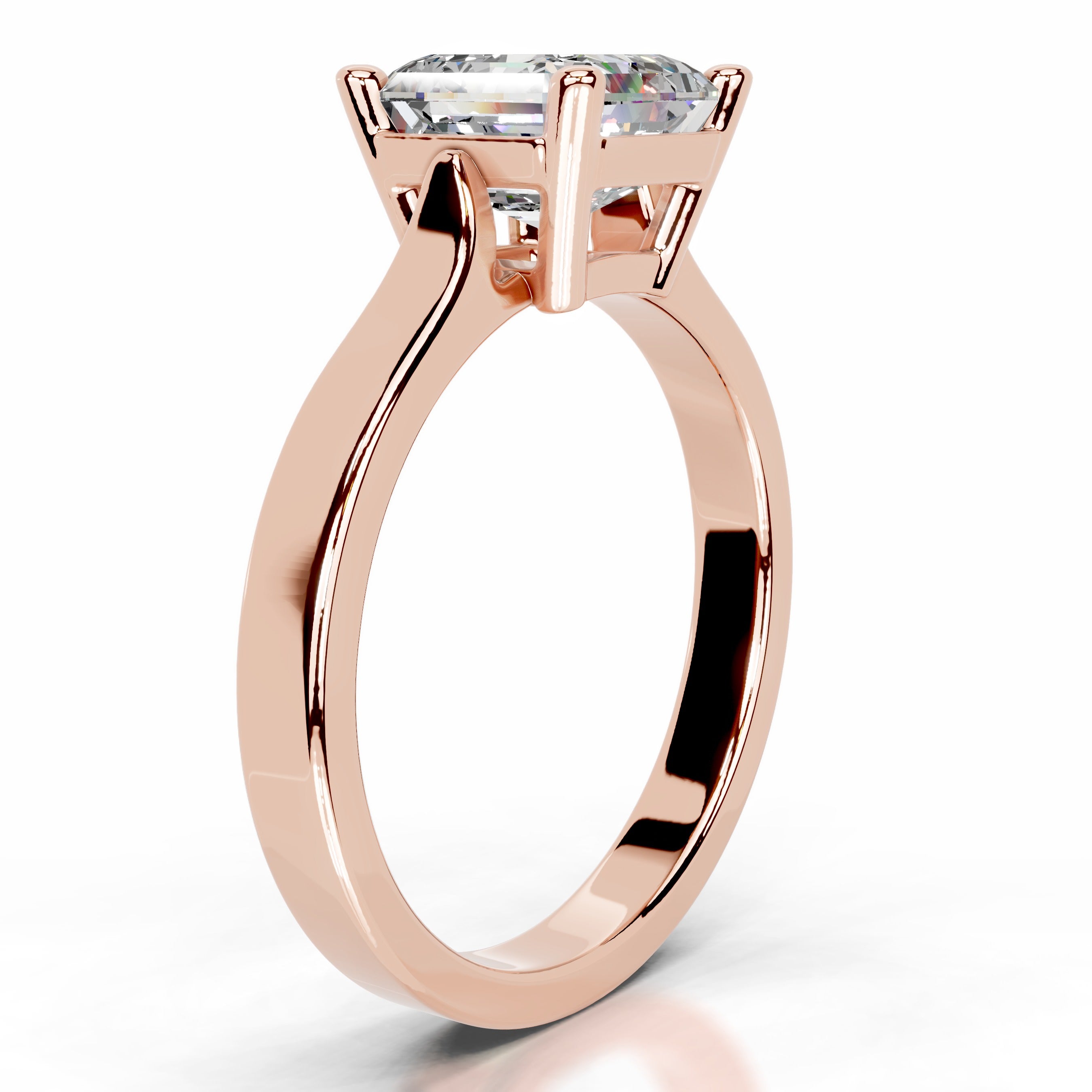 Daisy Moissanite Ring - 14K Rose Gold