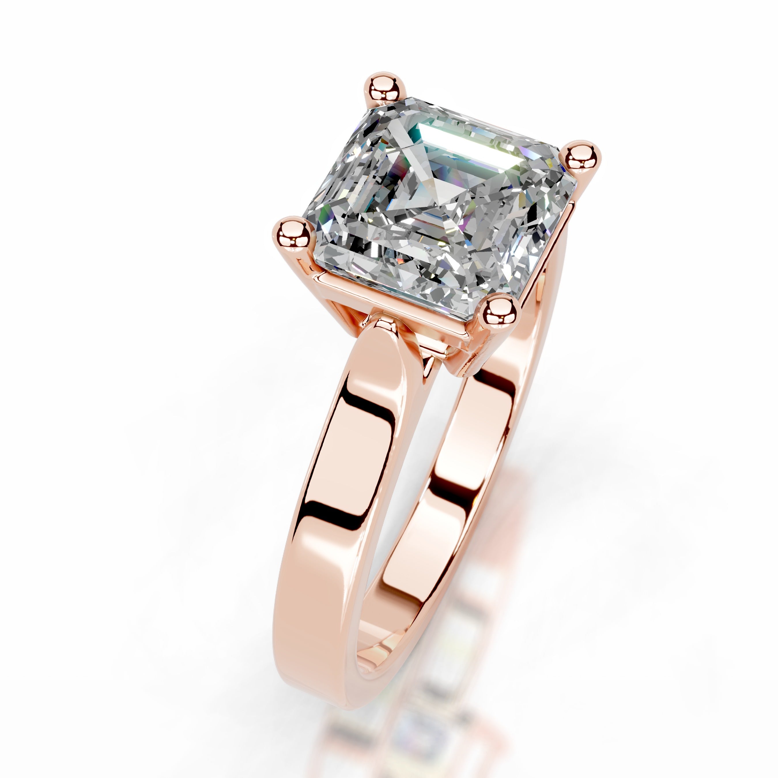 Daisy Moissanite Ring - 14K Rose Gold