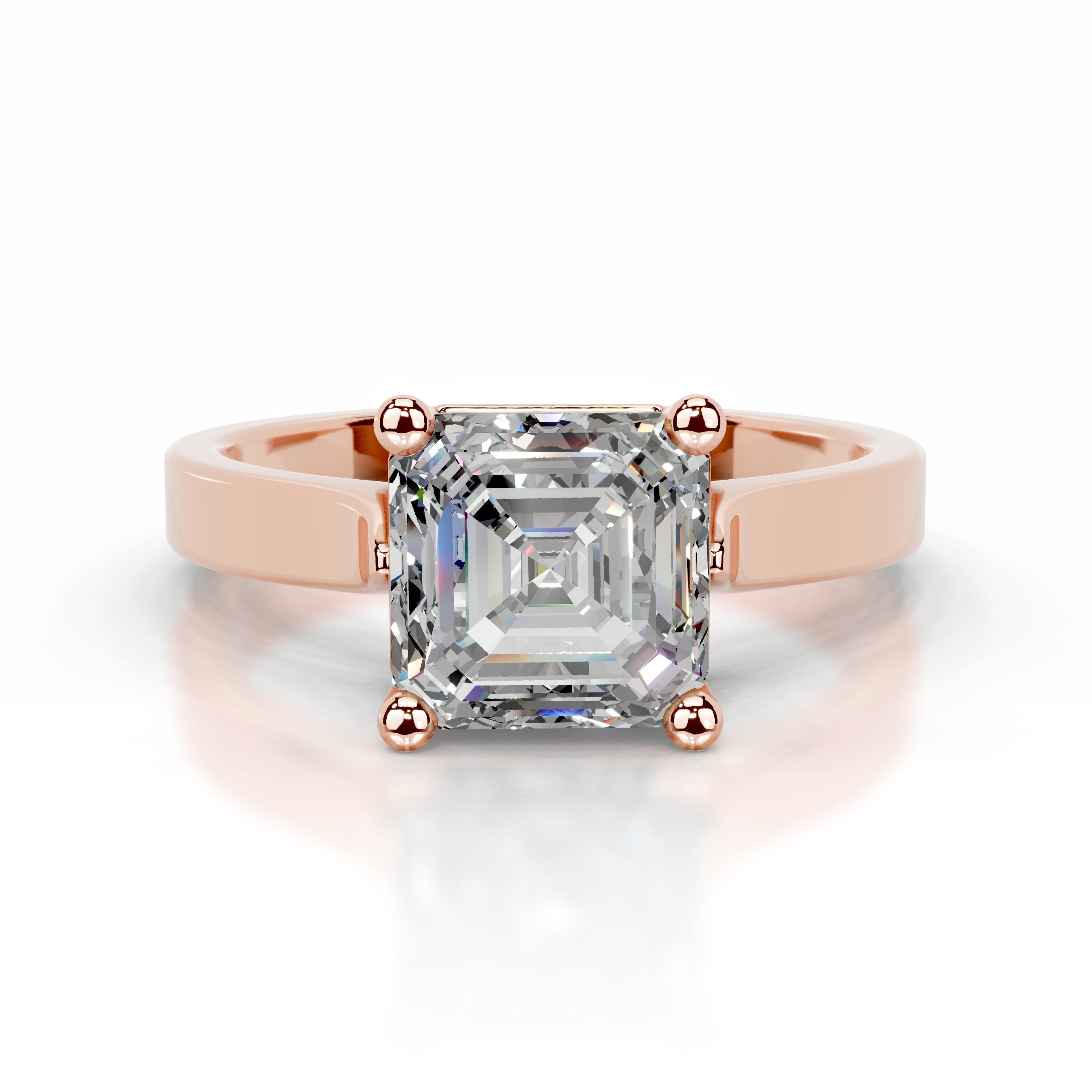 Daisy Moissanite Ring - 14K Rose Gold