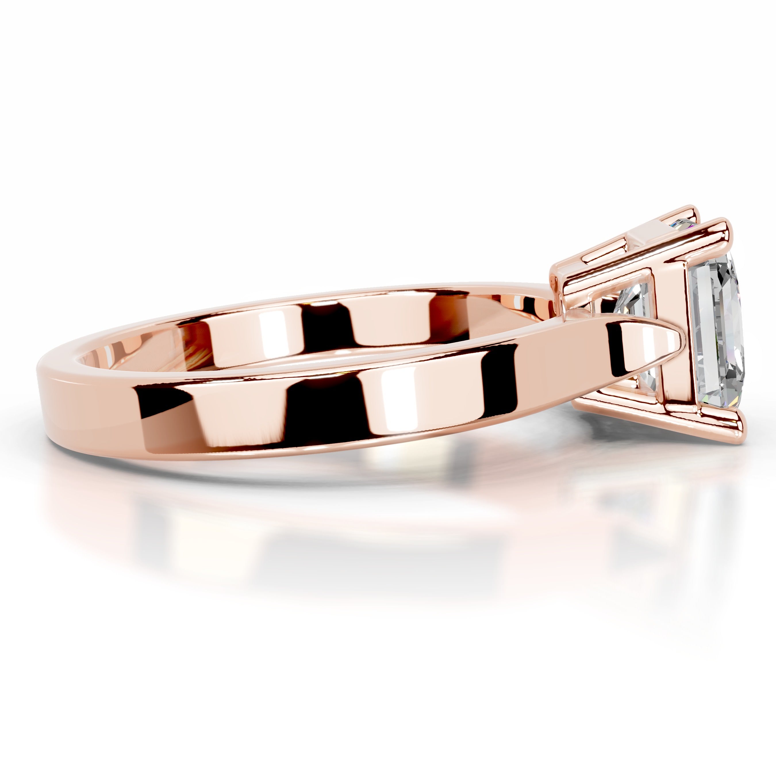 Daisy Moissanite Ring - 14K Rose Gold