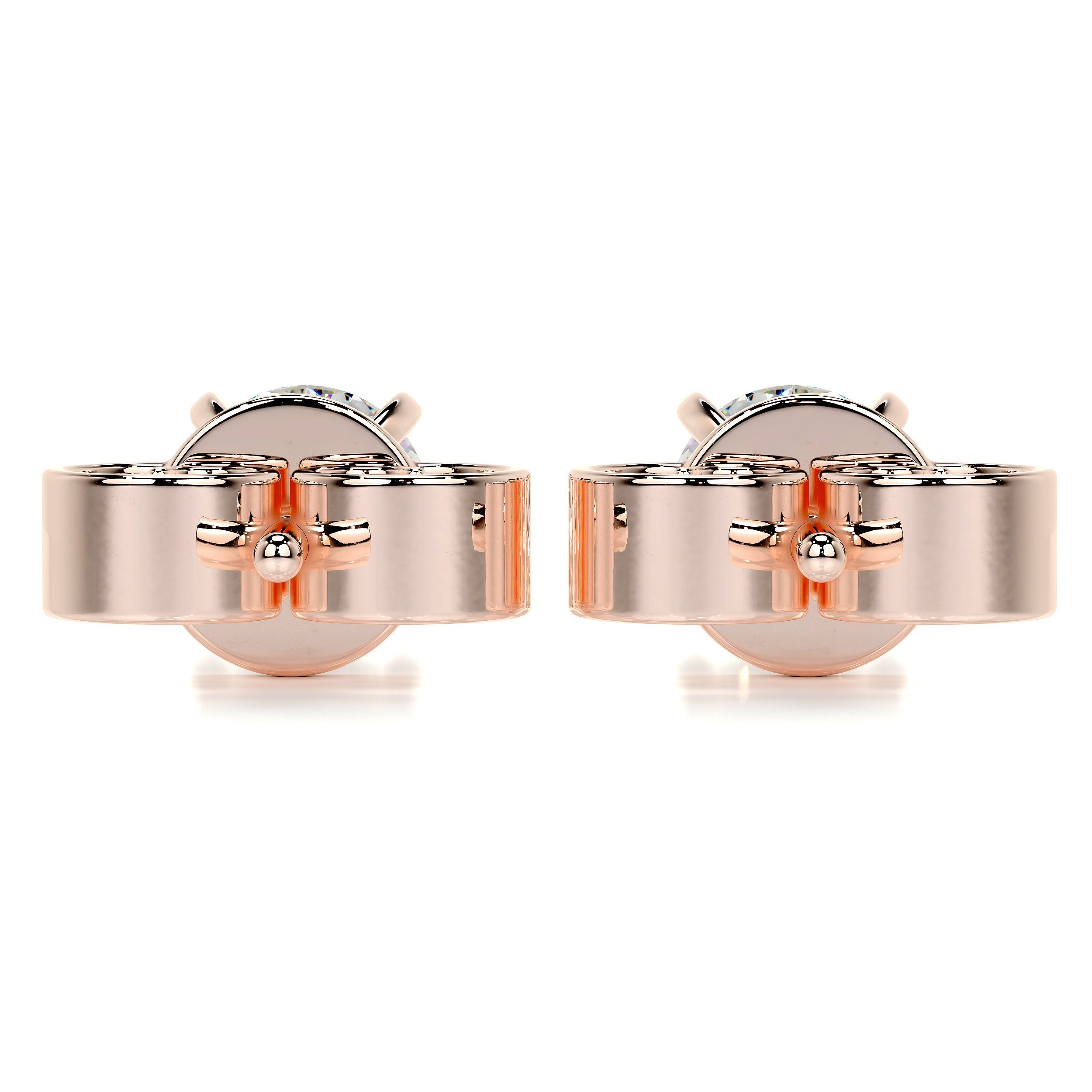 Allen Moissanite Earrings (3 Carat) -14K Rose Gold (RTS)