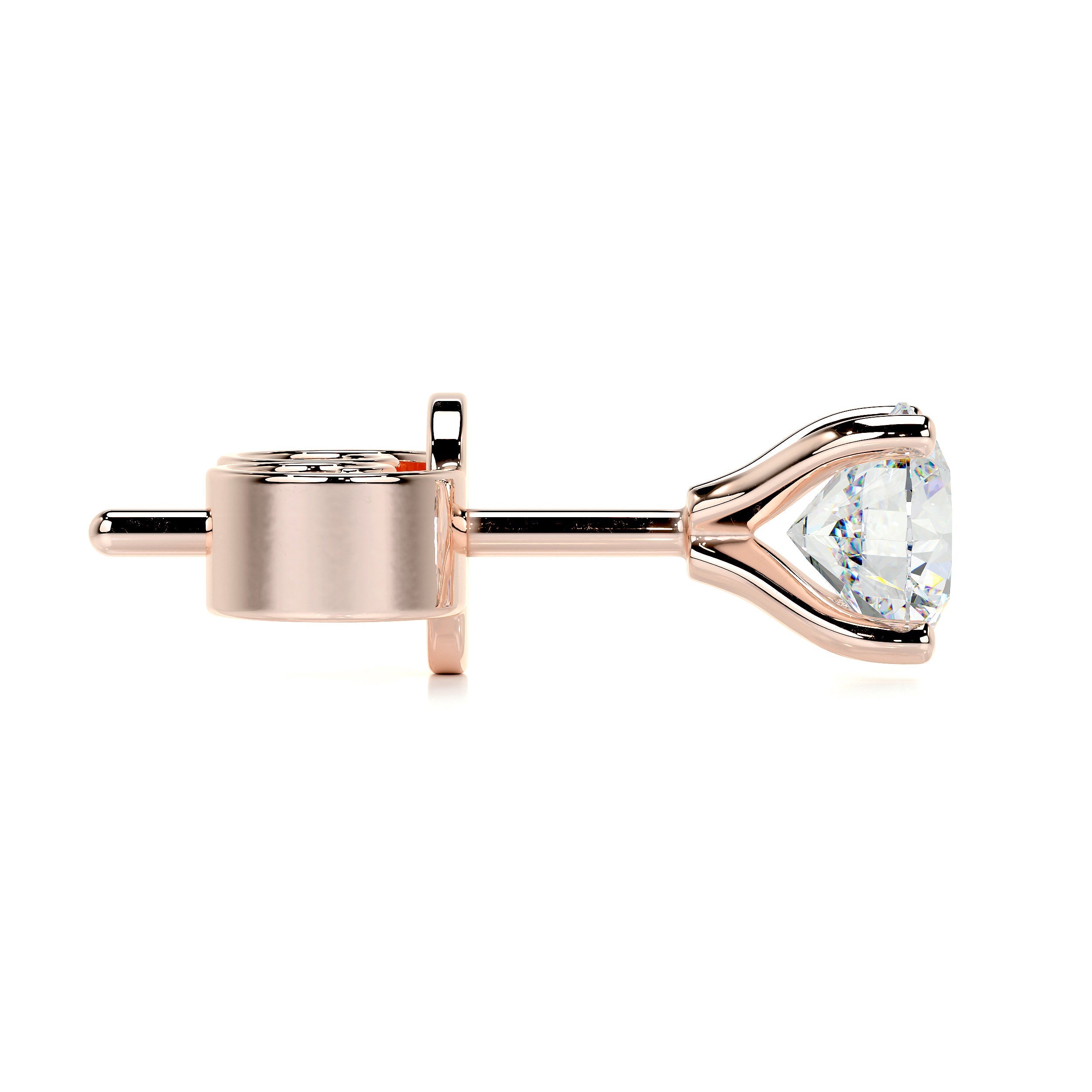 Allen Moissanite Earrings (3 Carat) -14K Rose Gold (RTS)