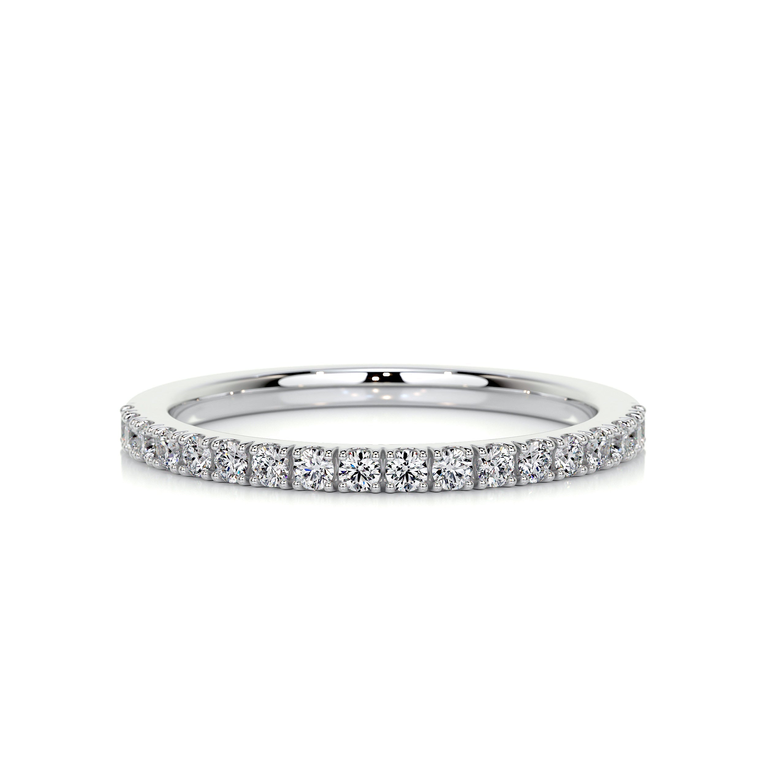 Stephanie Diamond Wedding Ring   (0.3 Carat) - 14K White Gold (RTS)