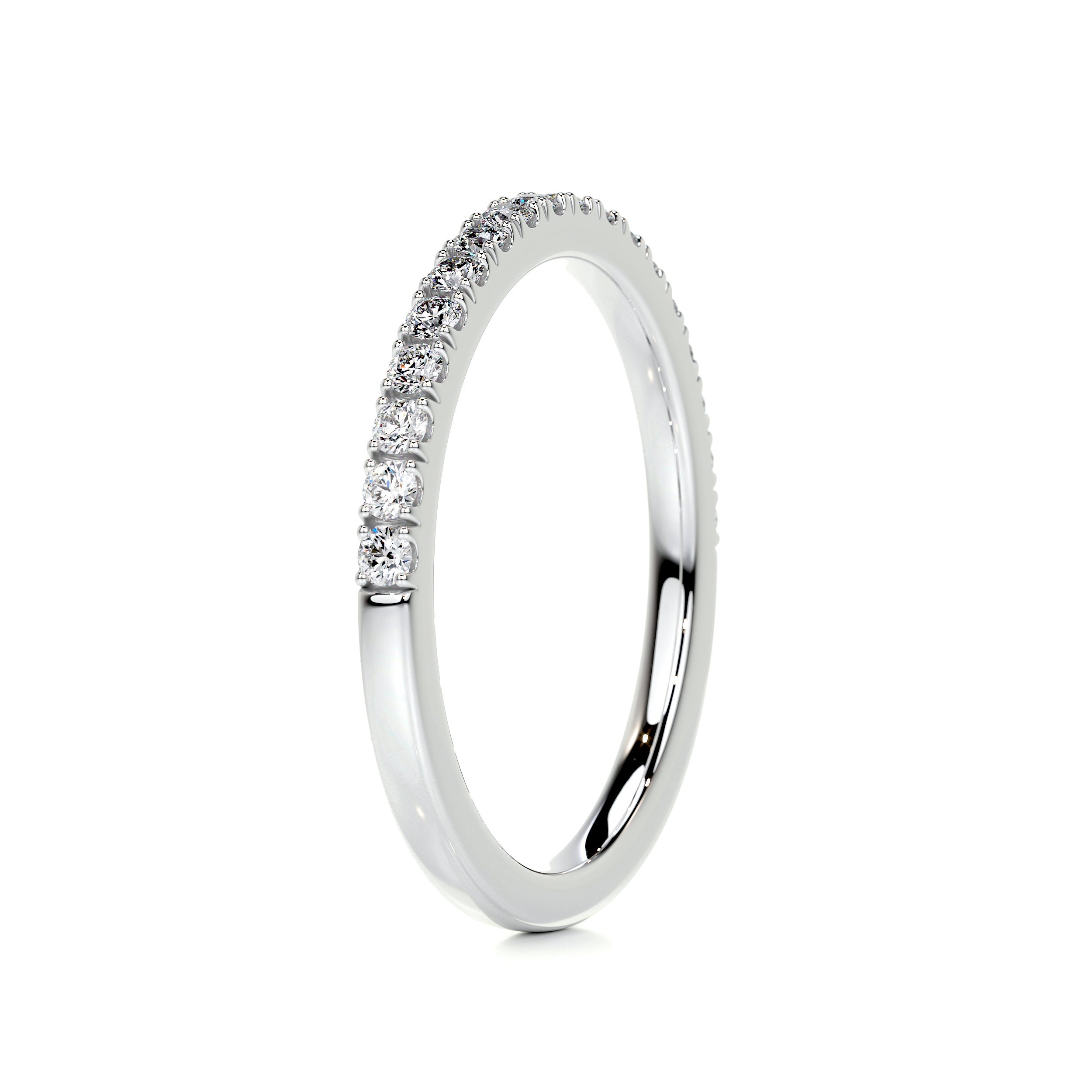 Stephanie Diamond Wedding Ring   (0.3 Carat) - 14K White Gold (RTS)