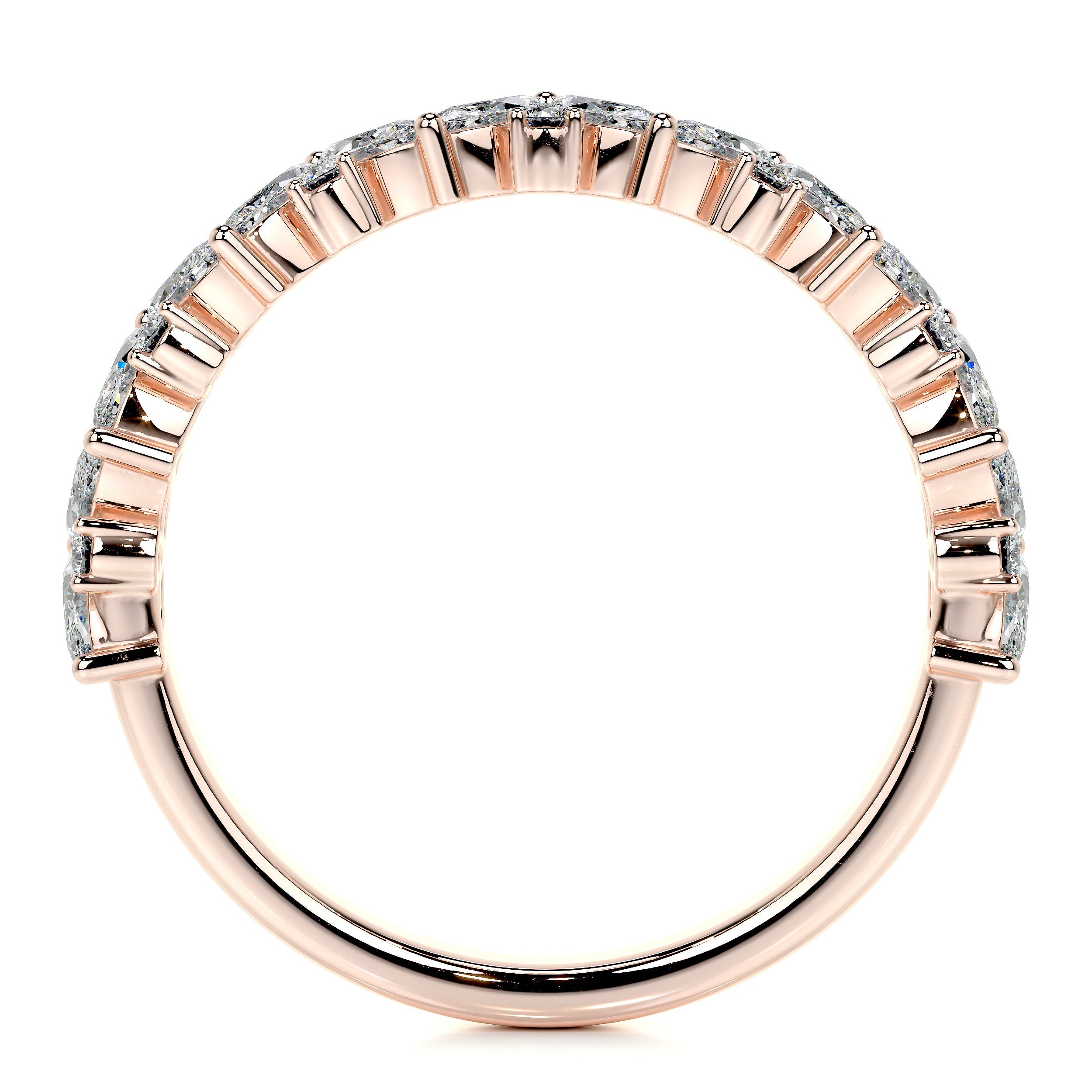 Regina Lab Grown Diamond Wedding Ring   (0.85 Carat) -14K Rose Gold  (RTS)